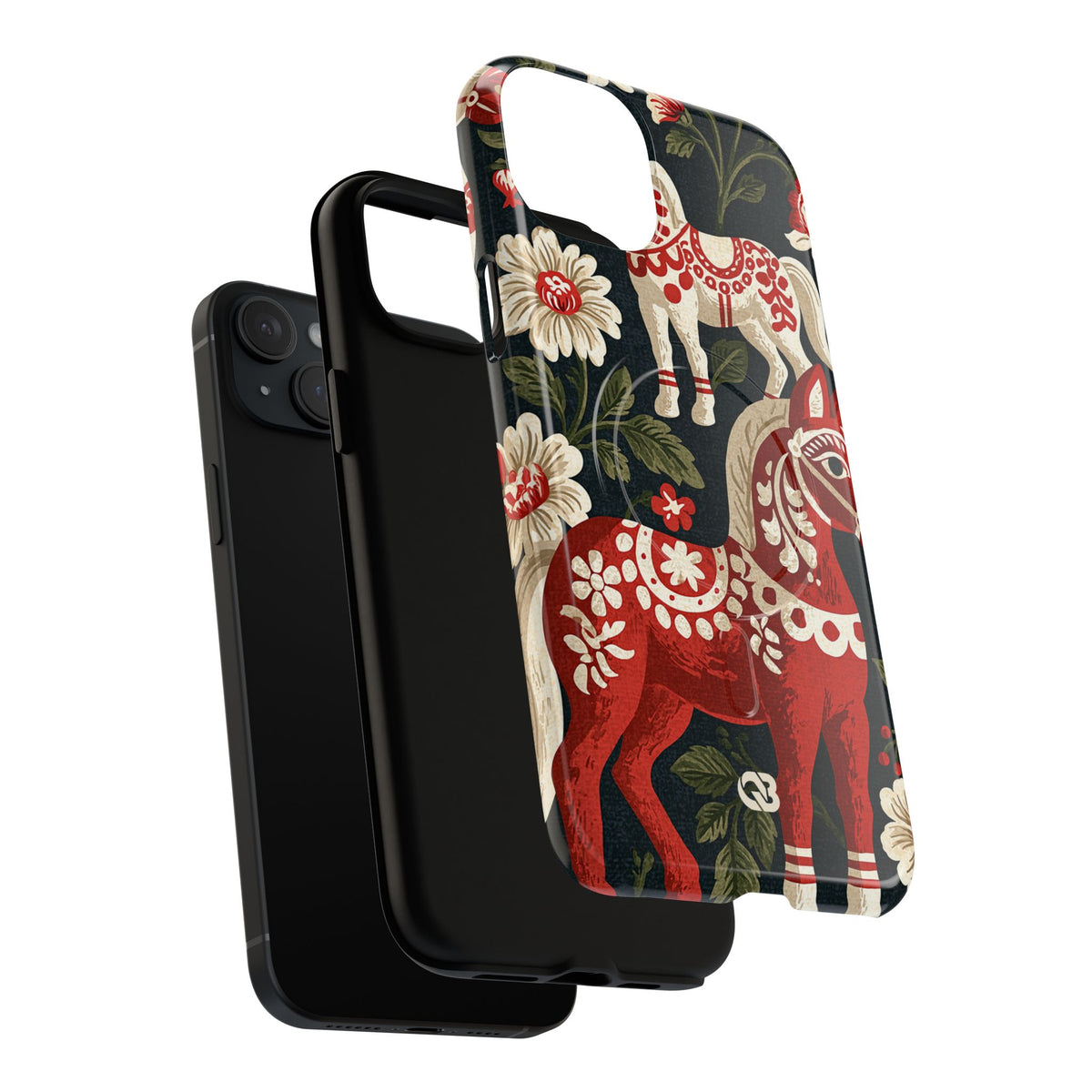 Nordic Dala Meadow · Tough 2.0 Magnetic Phone Case for iPhone · Red