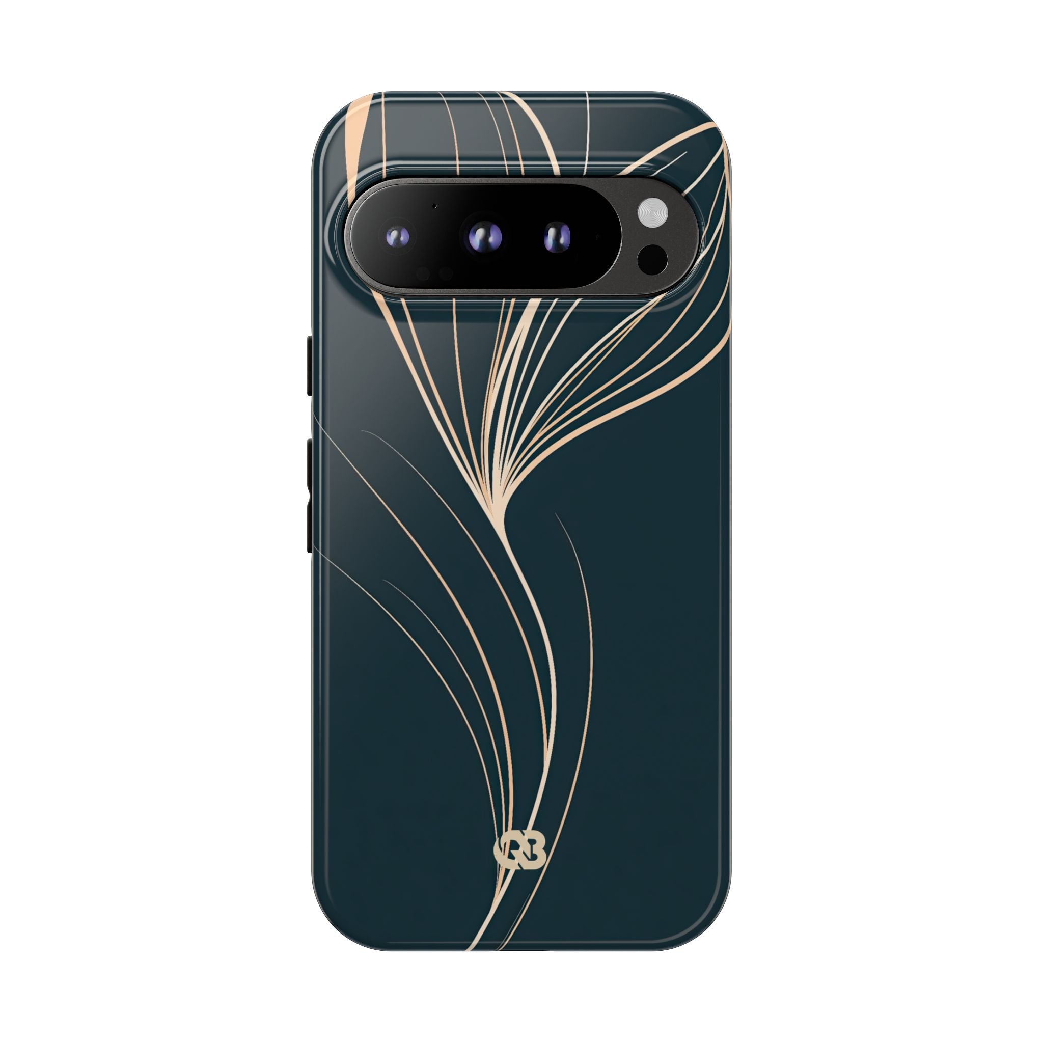 Teal Tough Phone Case for Google Pixel - Sandstone Silk Flora
