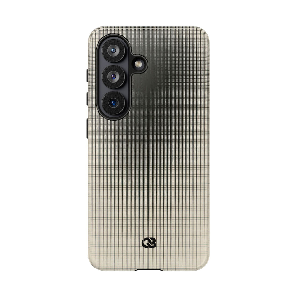 Beige Tough Phone Case for Samsung - Carbon Screen Grid