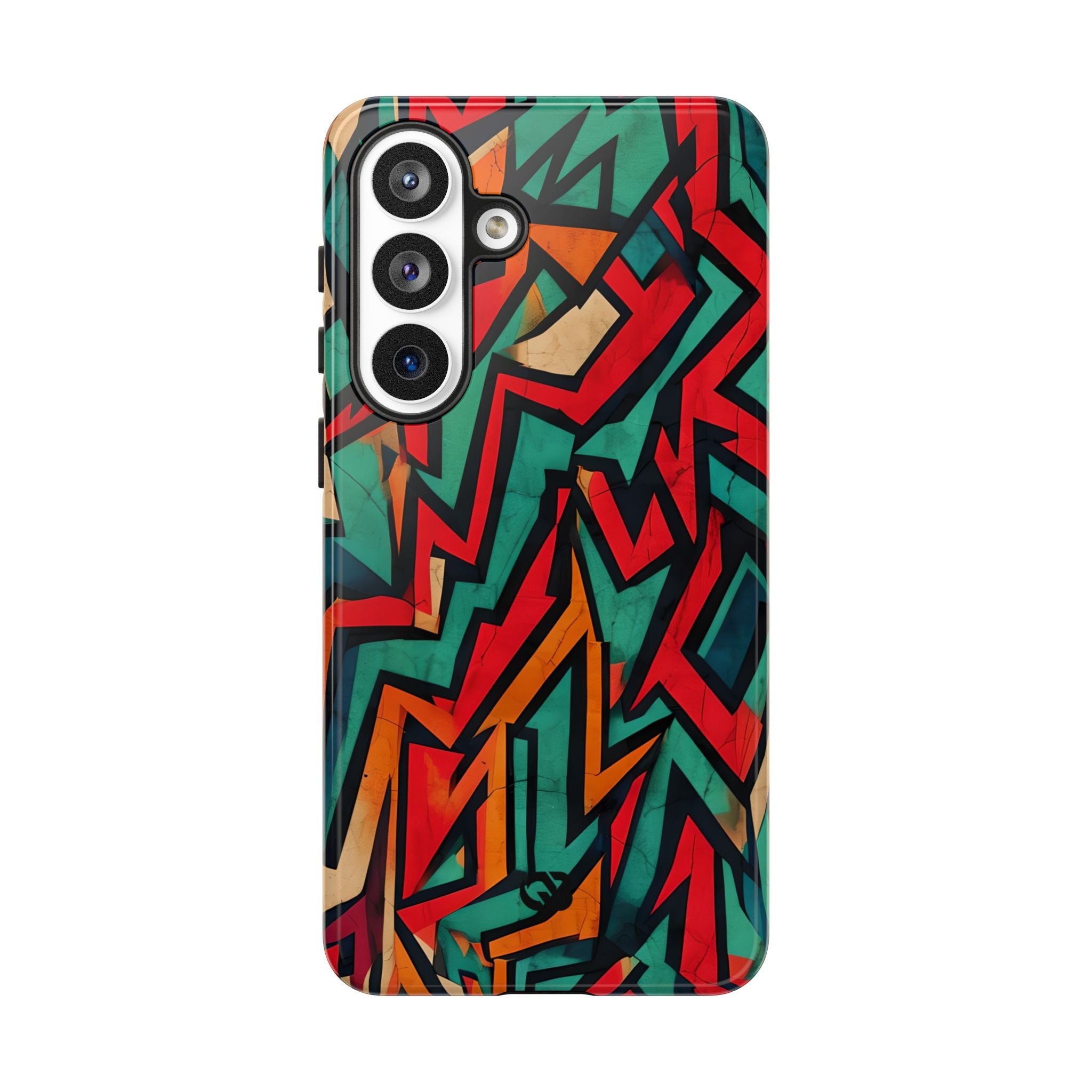 Jagged Teal Static · Tough Phone Case for Samsung