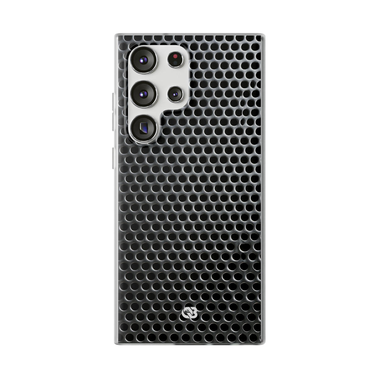 Brushed Perforated Steel · Lite Phone Case for Samsung · Silver