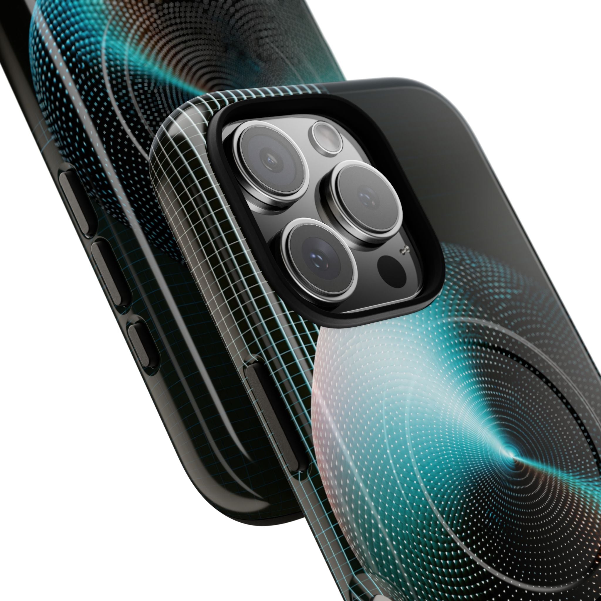 Blue Tough 2.0 Magsafe Phone Case for iPhone - Cyan Vector Sphere