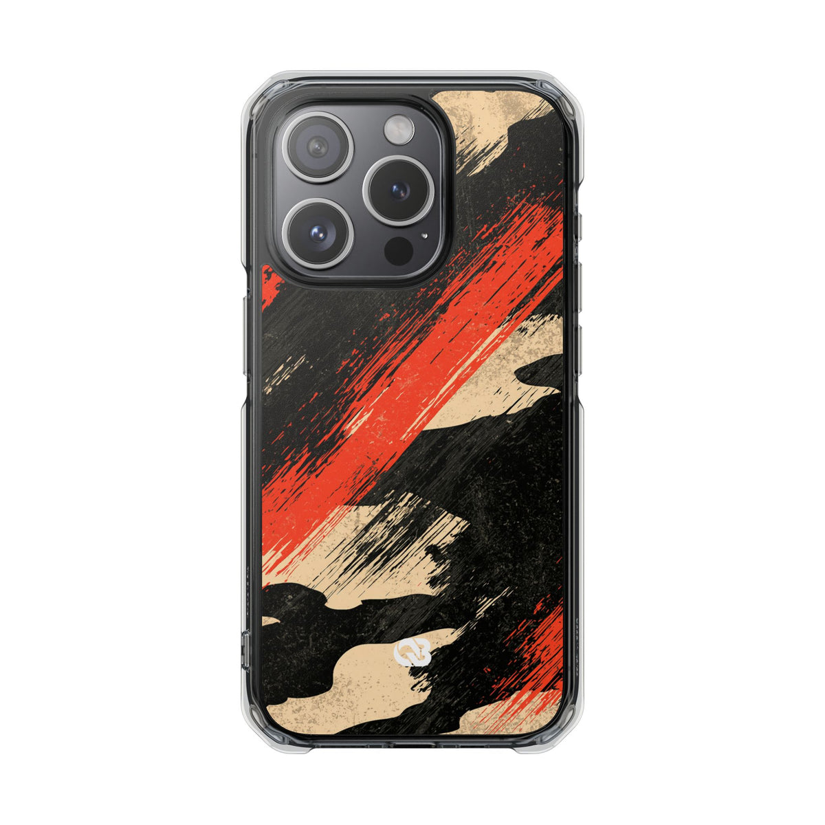 Urban Slash Camo · Clear Impact Magnetic Phone Case for iPhone · Black