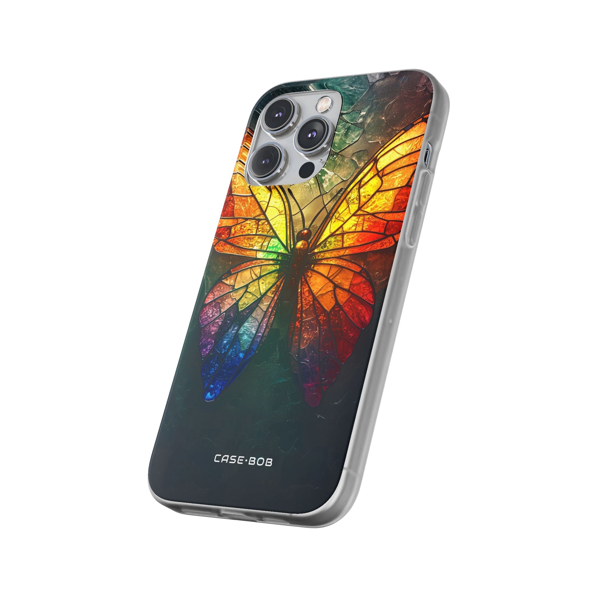 Buntglas Schmetterling iPhone 14 Pro Max Case - Soft