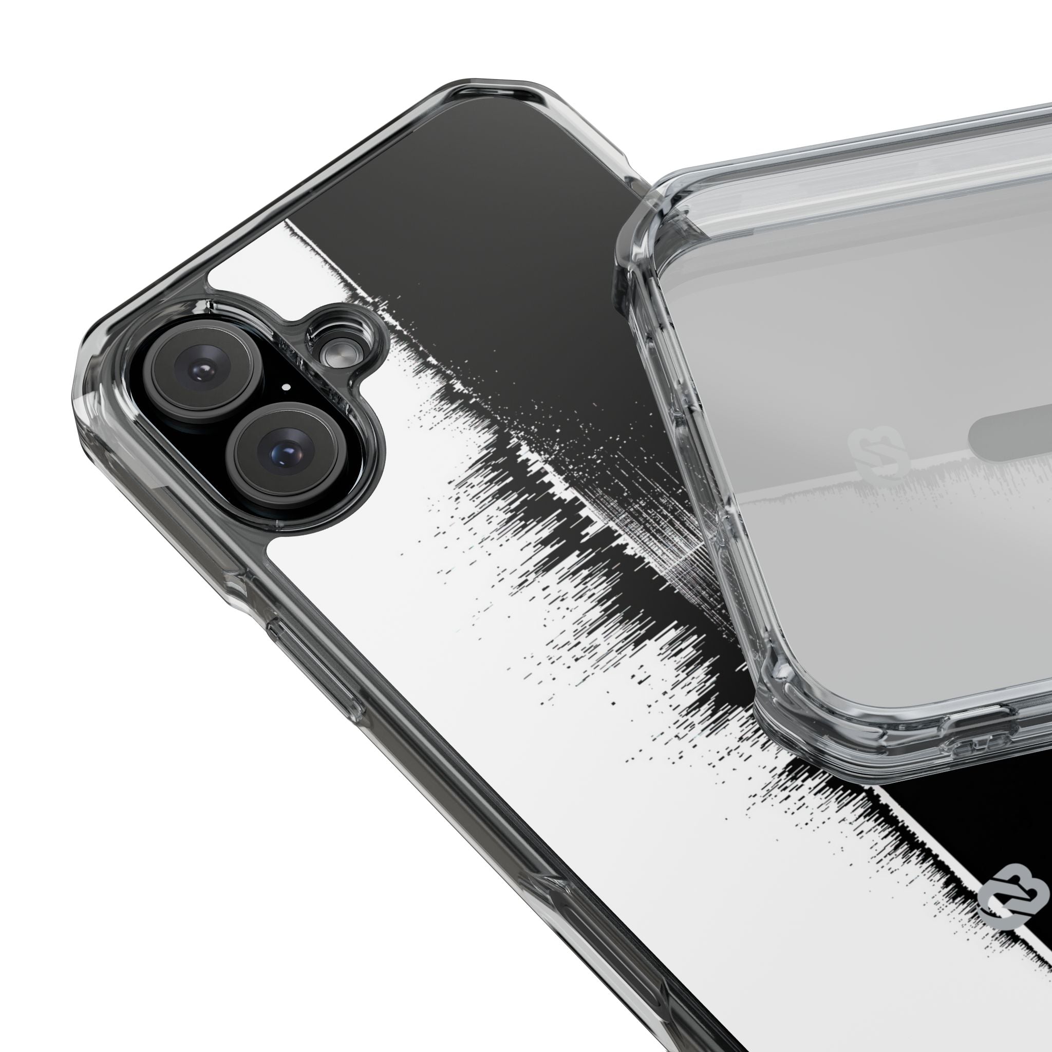 Black Impact MagSafe Phone Case for iPhone - Static Signal Split