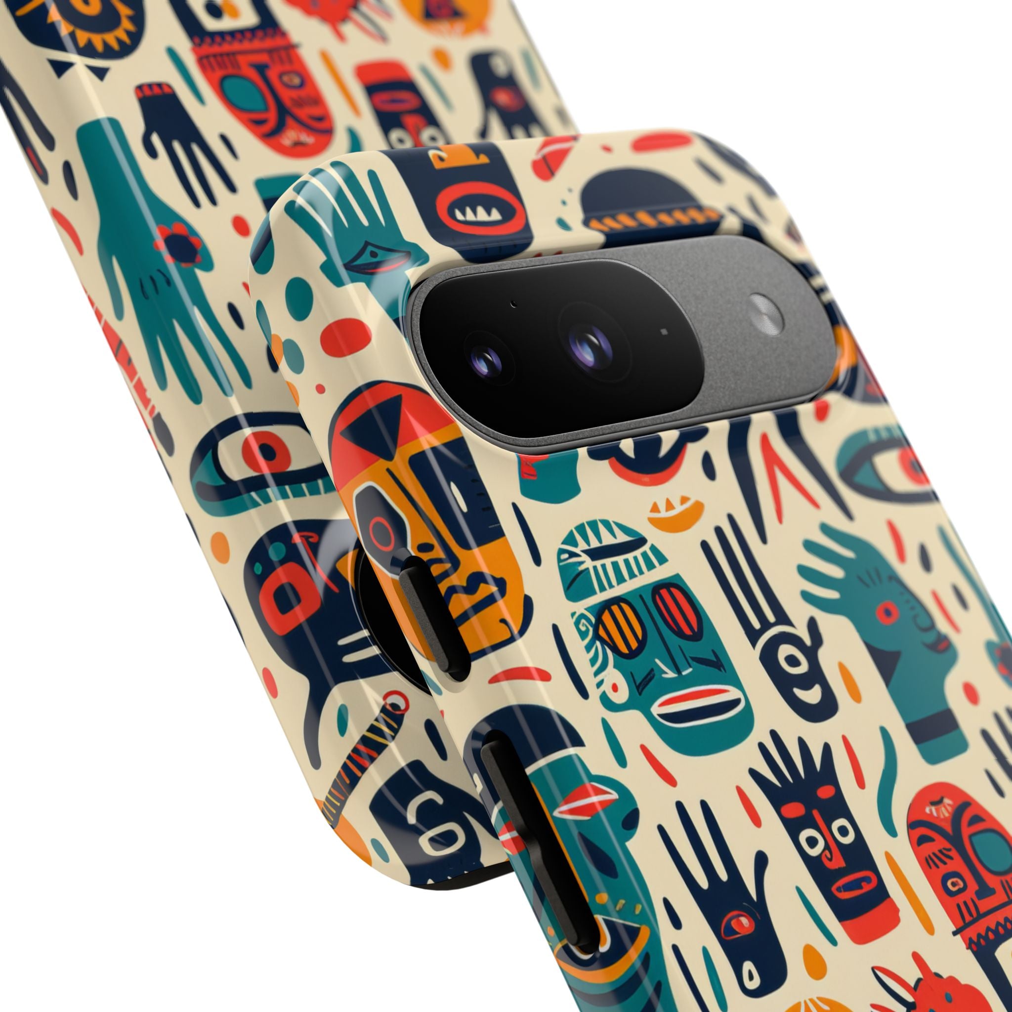 Lebendige Gesichter Google Pixel 9 Case - Tough