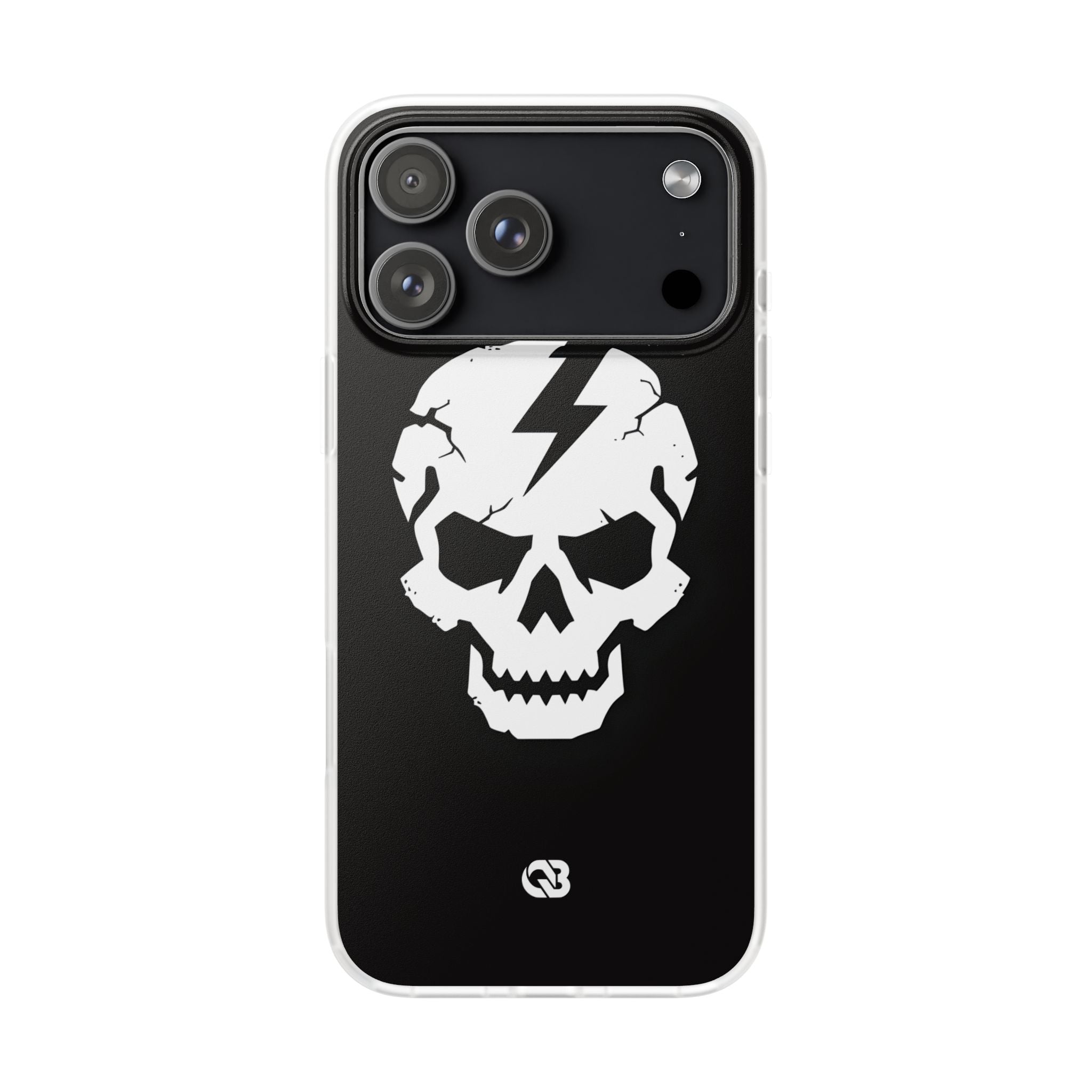 Shattered Bolt Skull · Soft Phone Case for iPhone