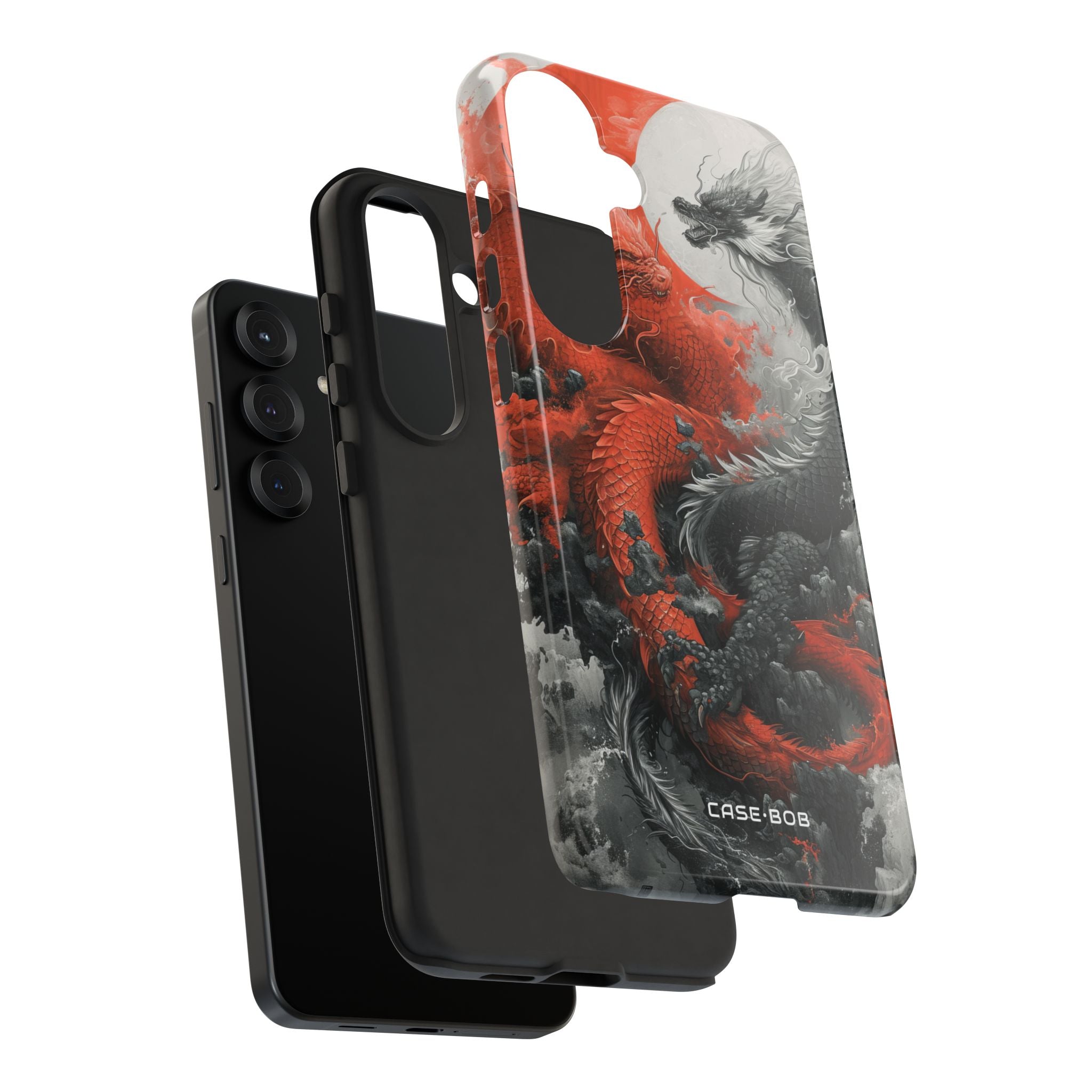Twin Dragons Crimson Samsung S25 Plus Cover - Tough