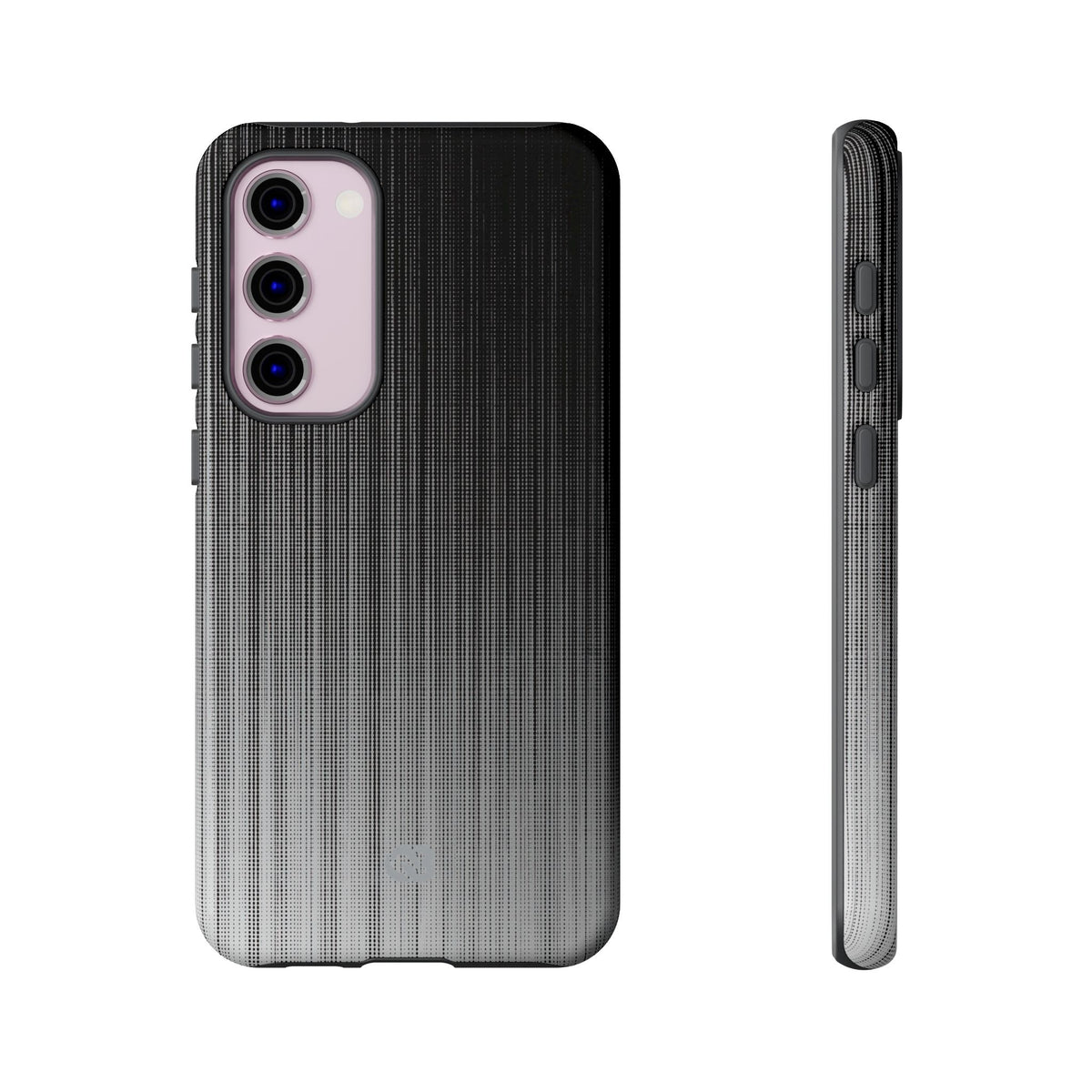 Grey Tough Phone Case for Samsung - Static Vertical Dither