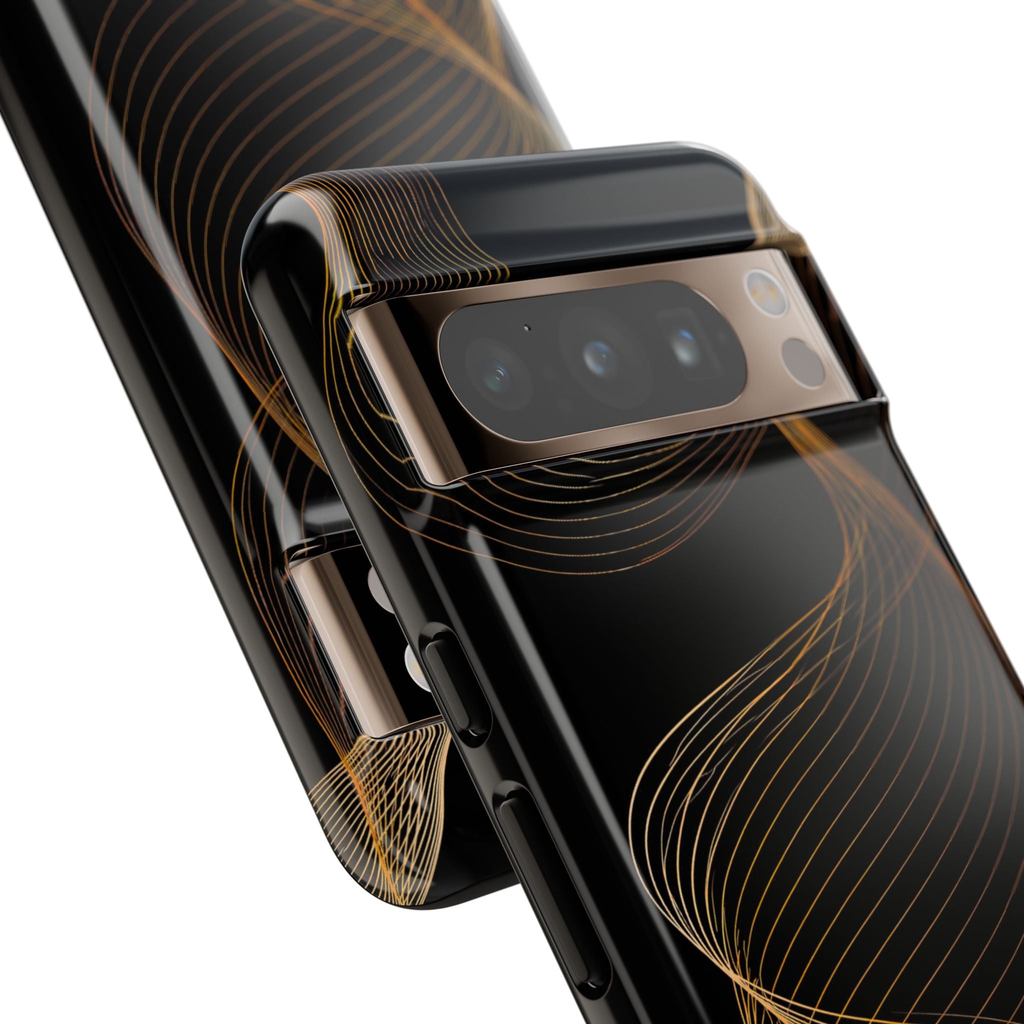 Gold Tough Phone Case for Google Pixel - Burnished Bronze Helix