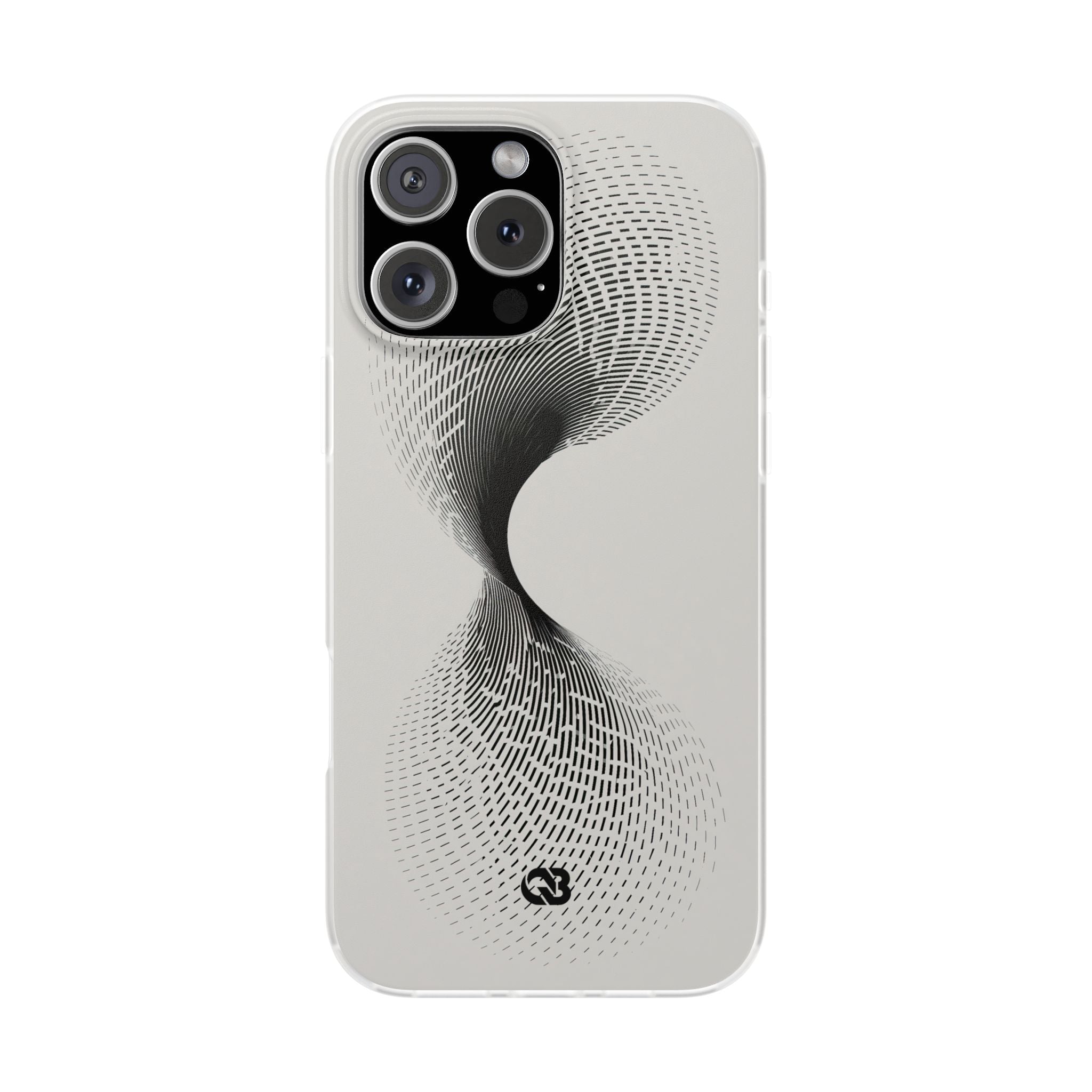 White Lite Phone Case for iPhone - Linear Torsion Grid