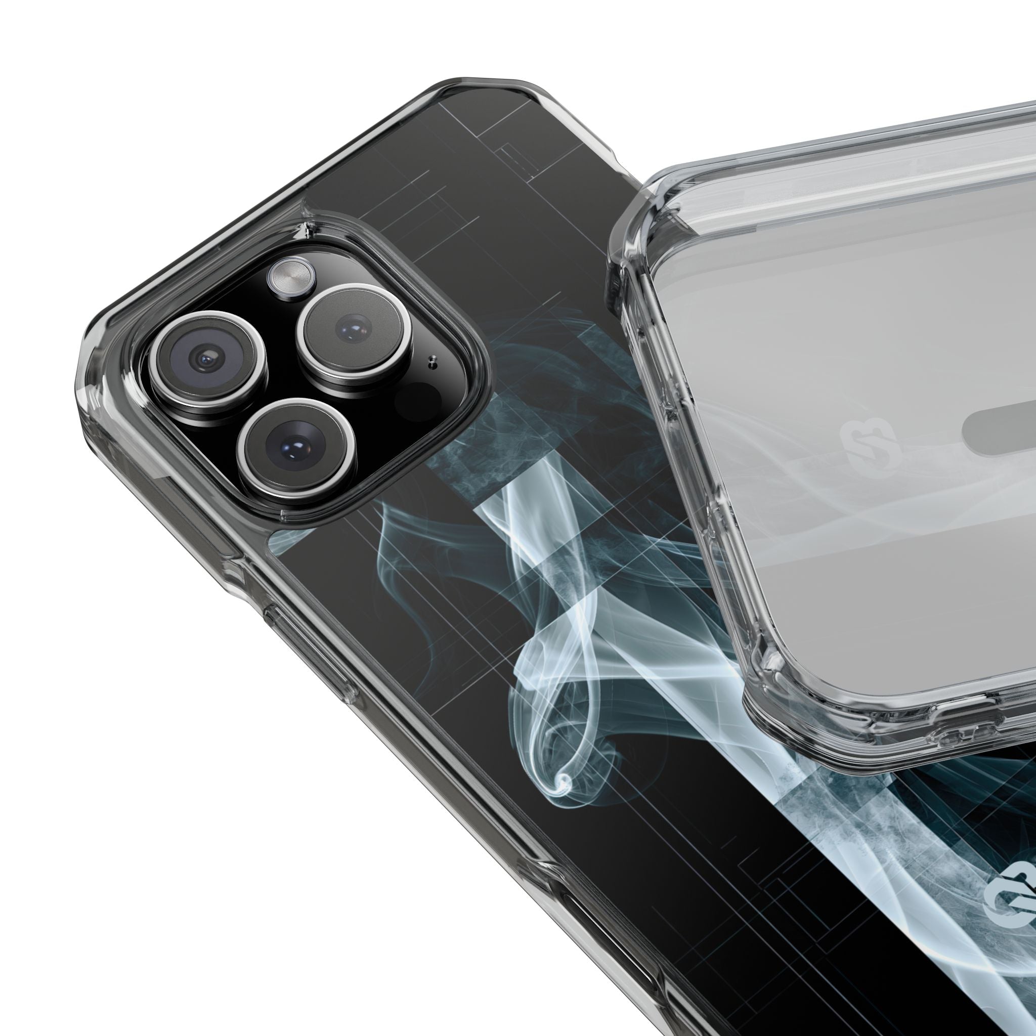 Black Impact MagSafe Phone Case for iPhone - Arctic Vapor Grid