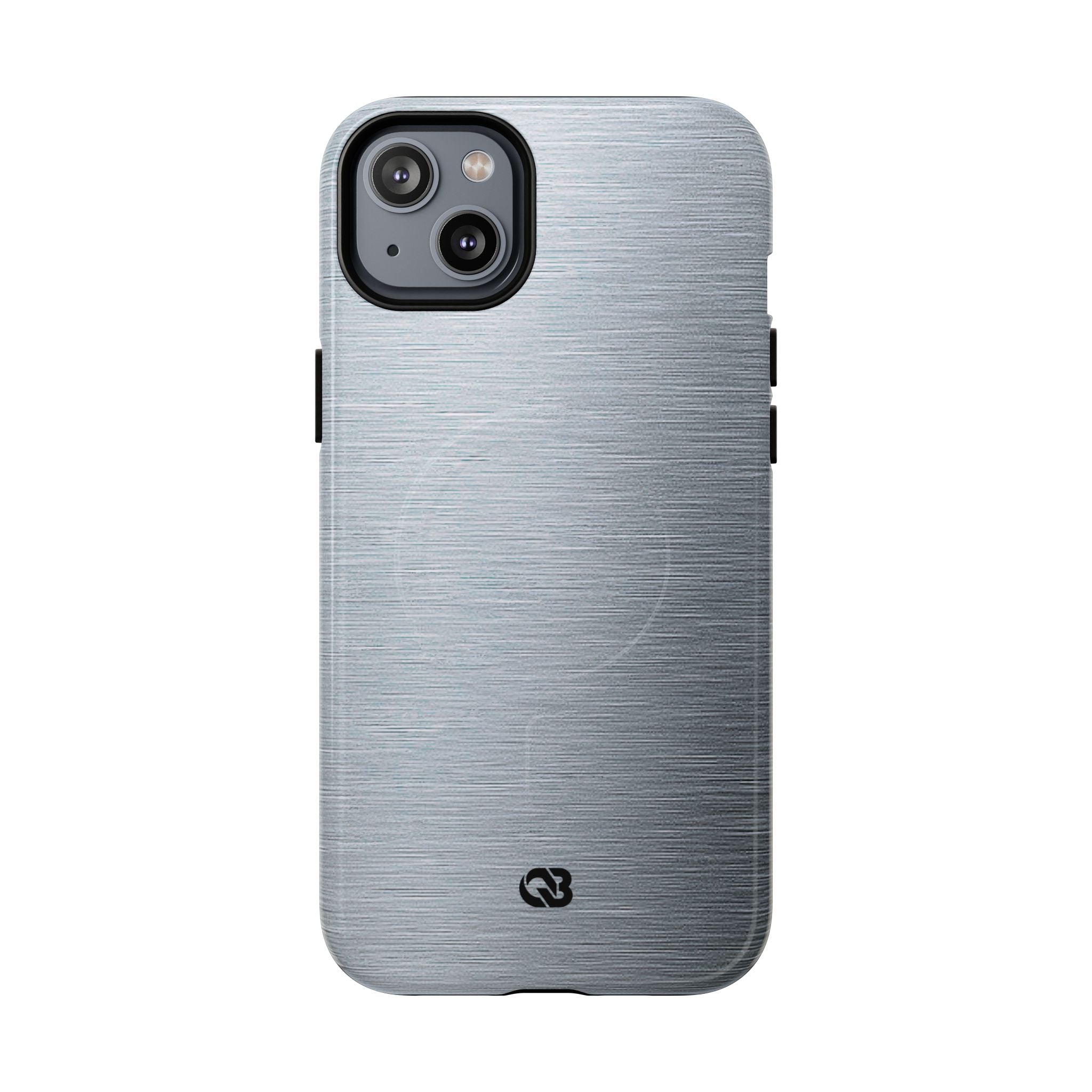 Silver Tough 2.0 Magsafe Phone Case for iPhone - Satin Chrome Grain