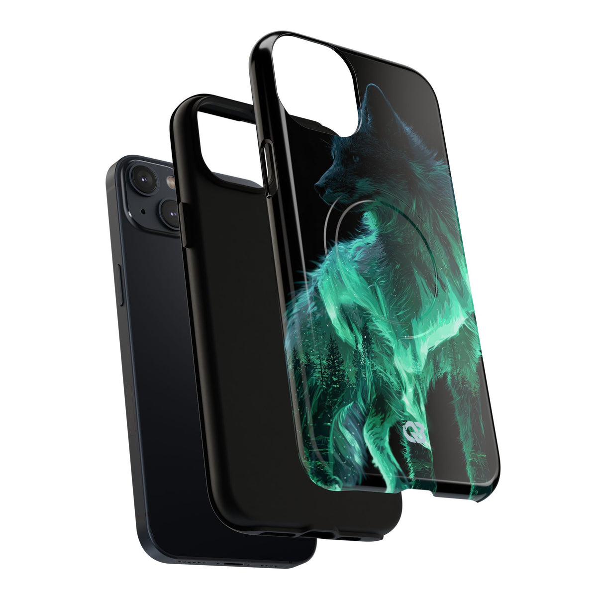 Nordic Aurora Fox · Tough 2.0 Magnetic Phone Case for iPhone · Teal