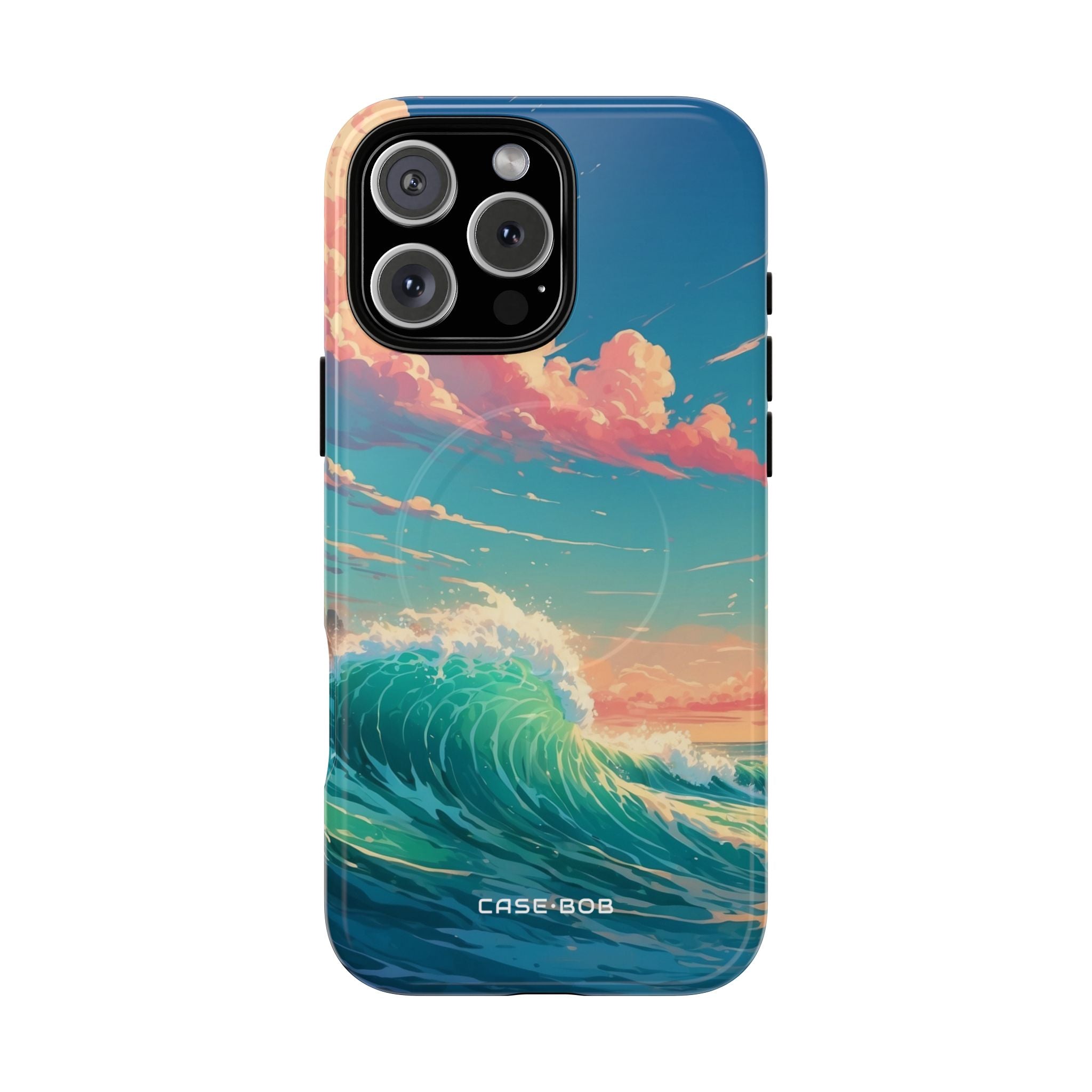 Turkoosi Curl iPhone 16 Pro Max - Kova+ suojakotelo