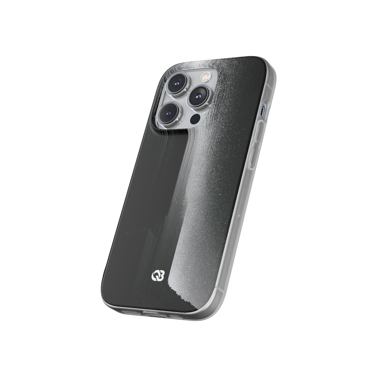 Black Lite Phone Case for iPhone - Brutalist Pixel Monolith