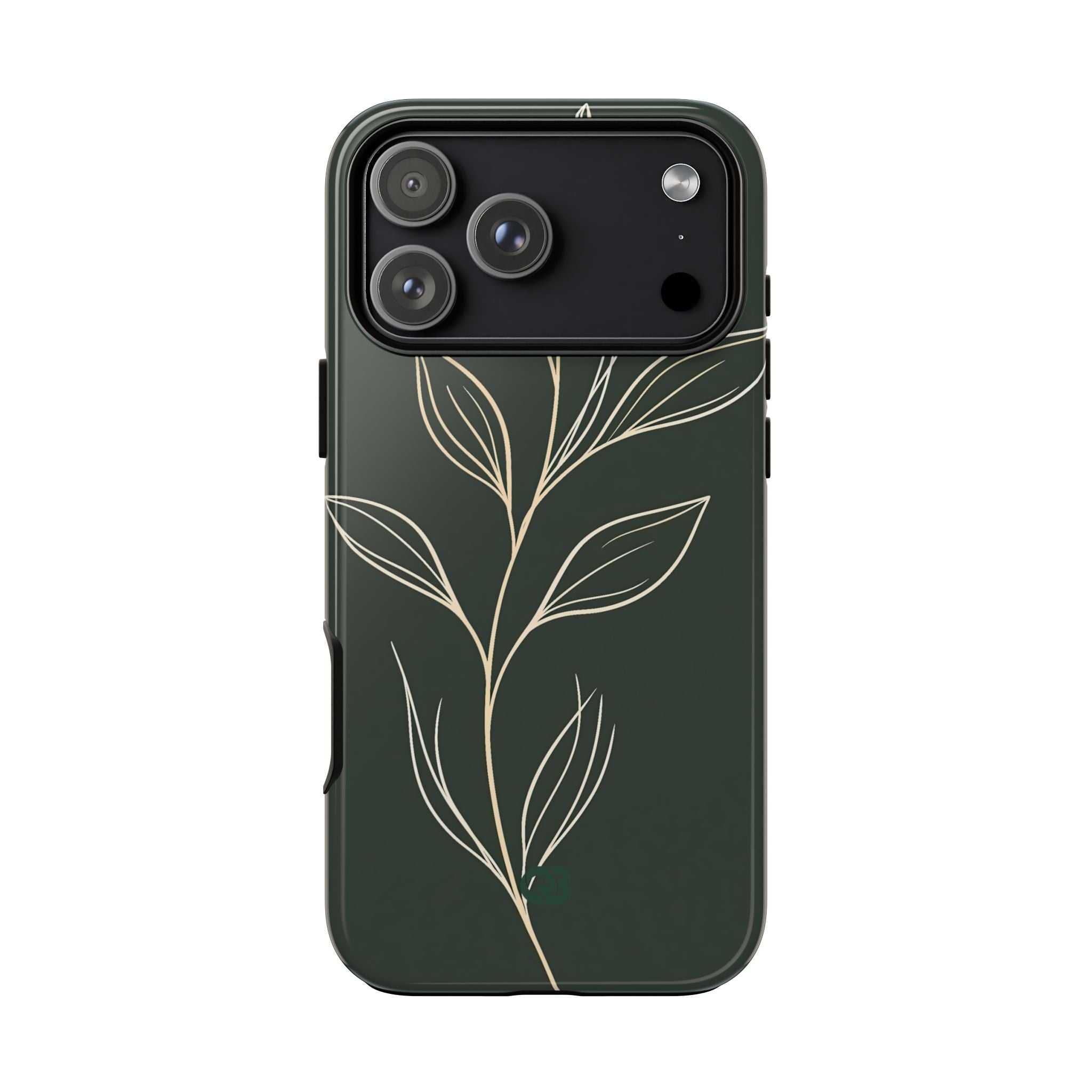 Green Tough Phone Case for iPhone - Deep Moss Willow