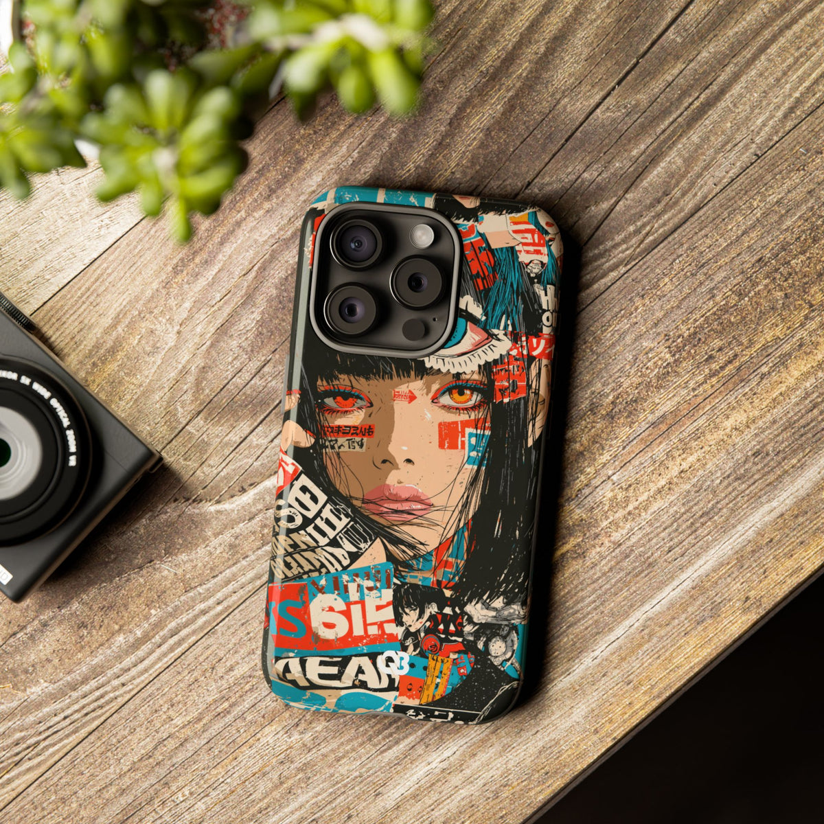 Shibuya Street Collage · Tough Phone Case for iPhone · Red
