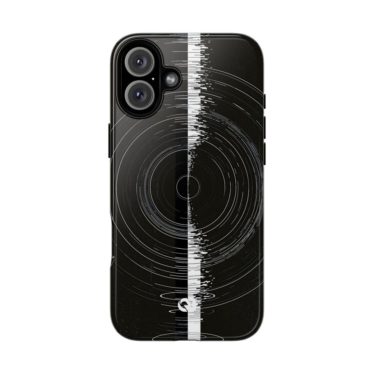 Black Tough Phone Case for iPhone - Obsidian Orbital Signal