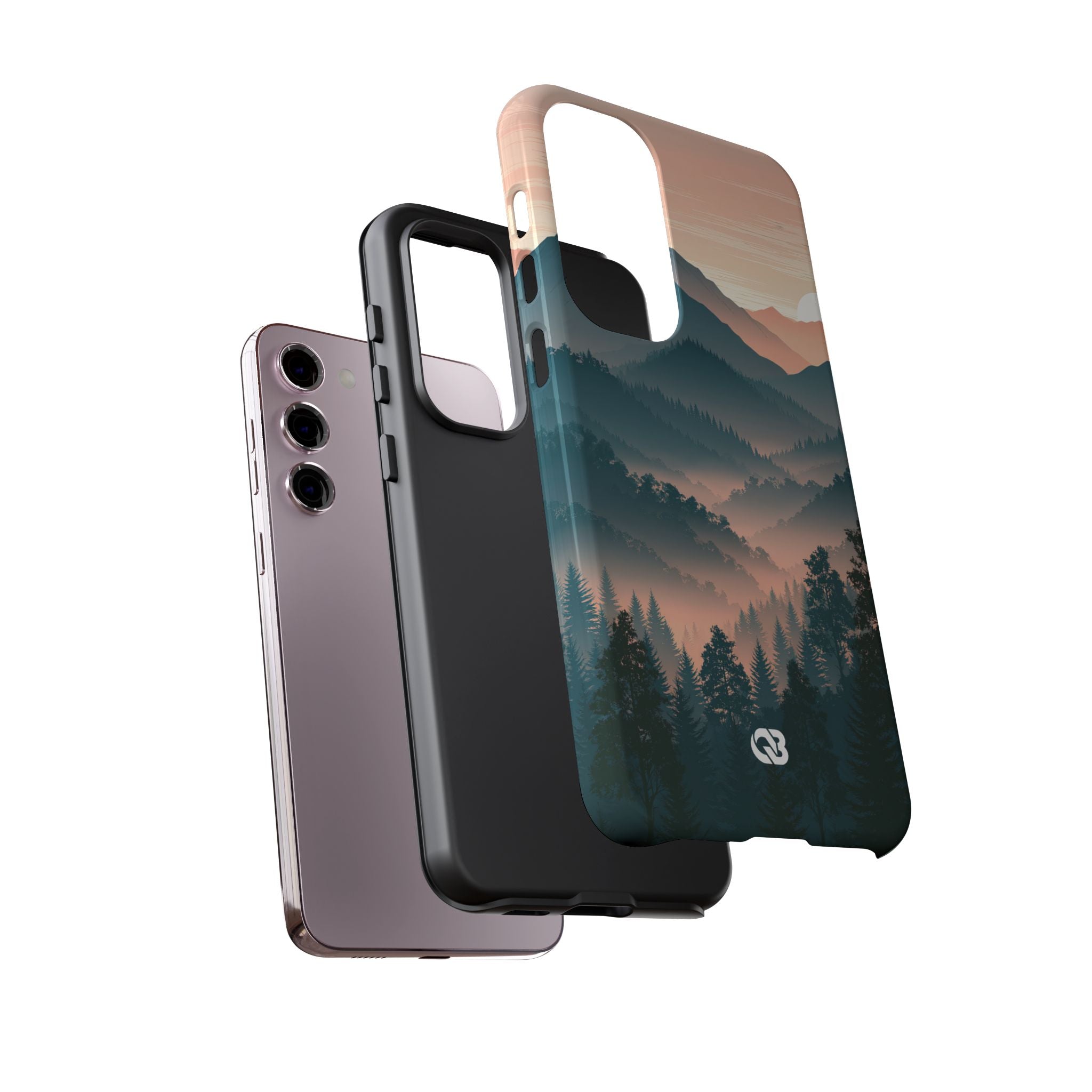 Teal Tough Phone Case for Samsung - Alpine Teal Horizon