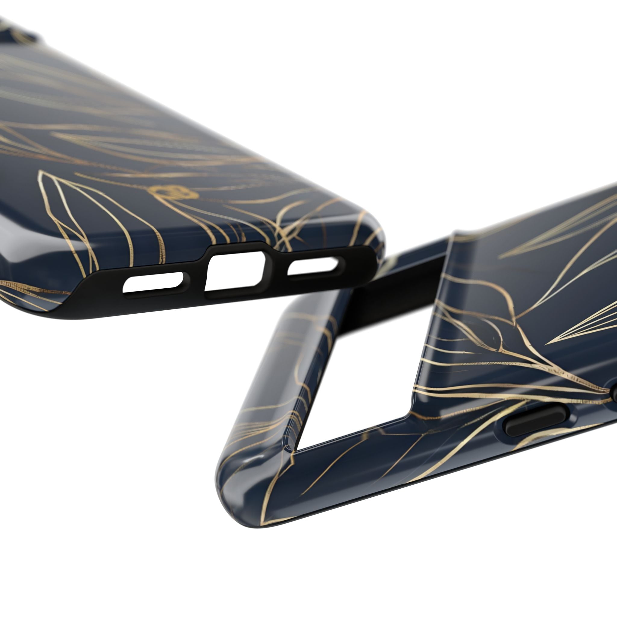 Gilded Navy Foliage · Tough Phone Case for Google Pixel