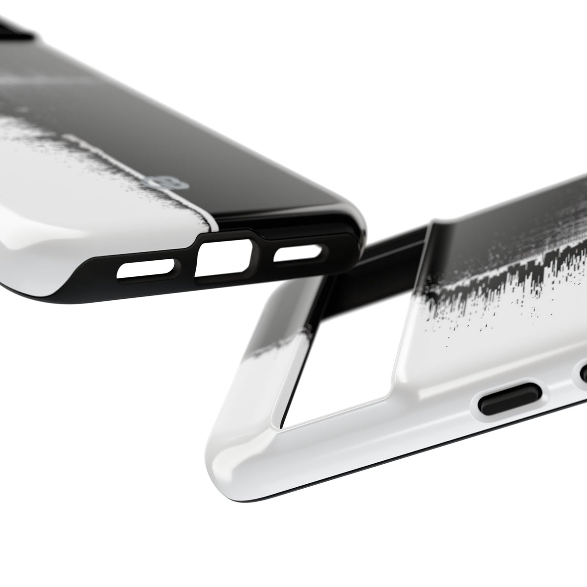 Black Tough Phone Case for Google Pixel - Static Signal Split