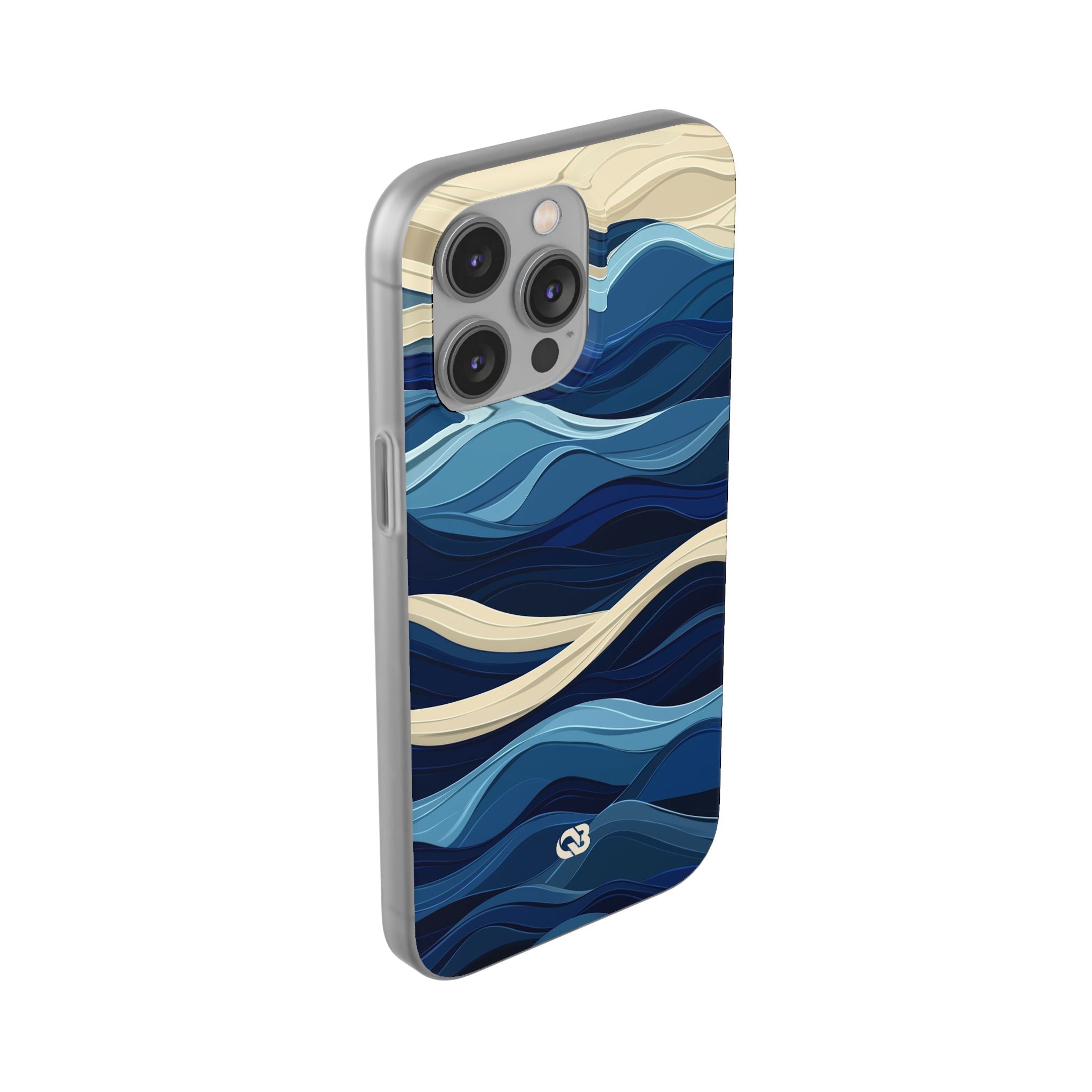 Cobalt Coast Layers · Soft Phone Case for iPhone