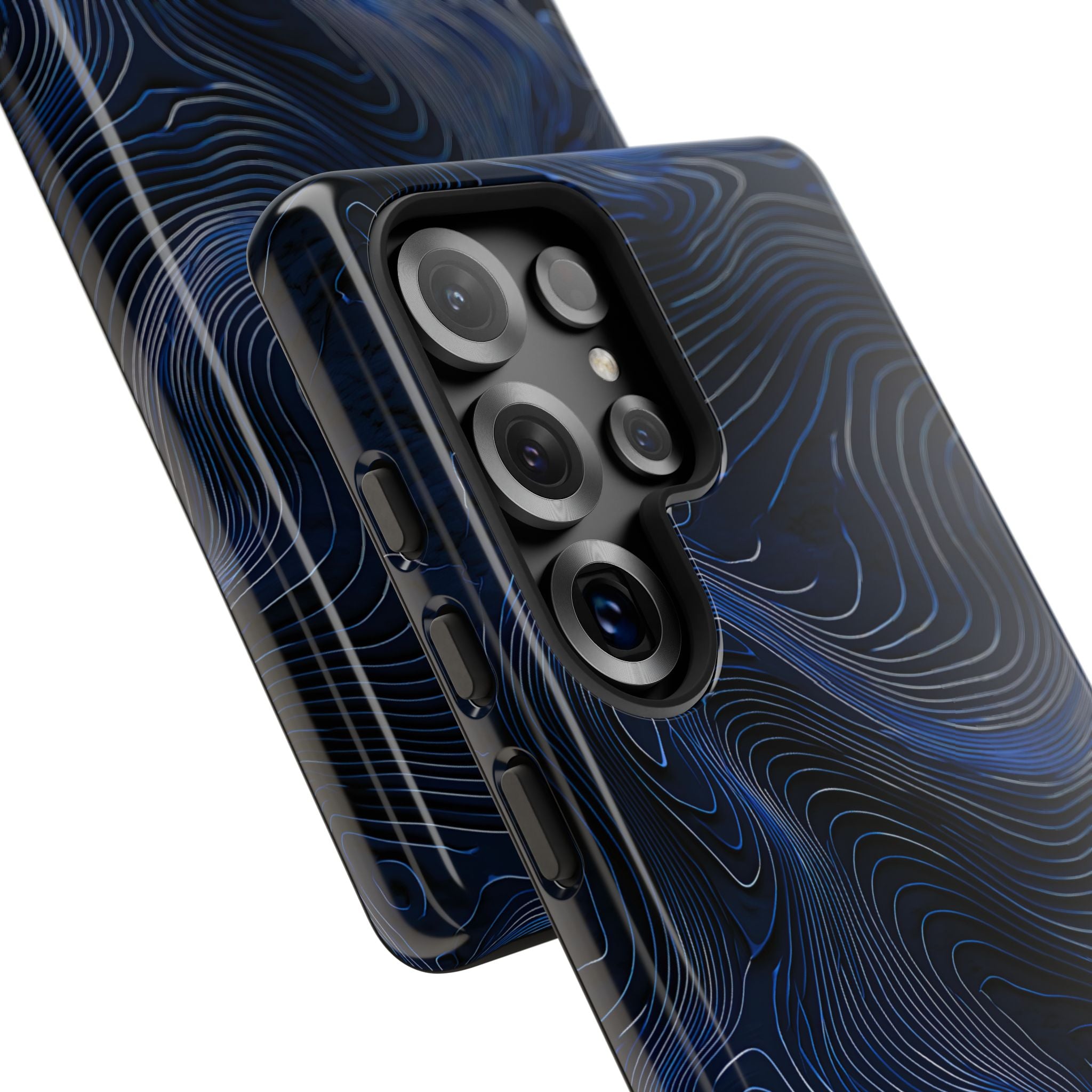 Blue Tough Phone Case for Samsung - Cobalt Contour Ridge
