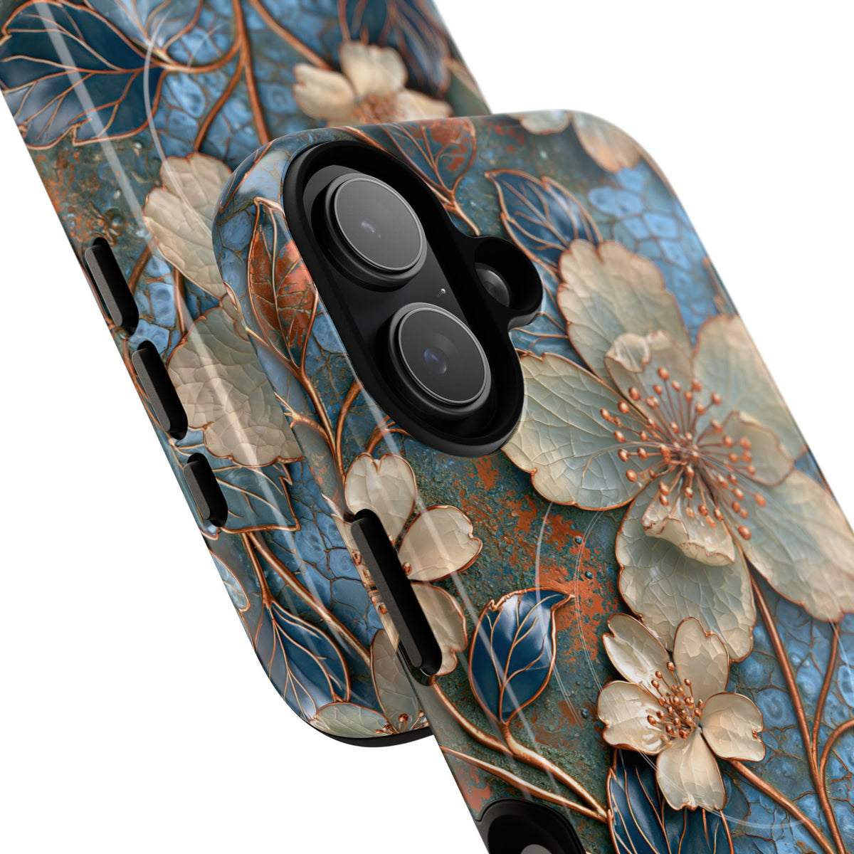 Gilded Blossom Reverie · Tough 2.0 Magnetic Phone Case for iPhone · Teal