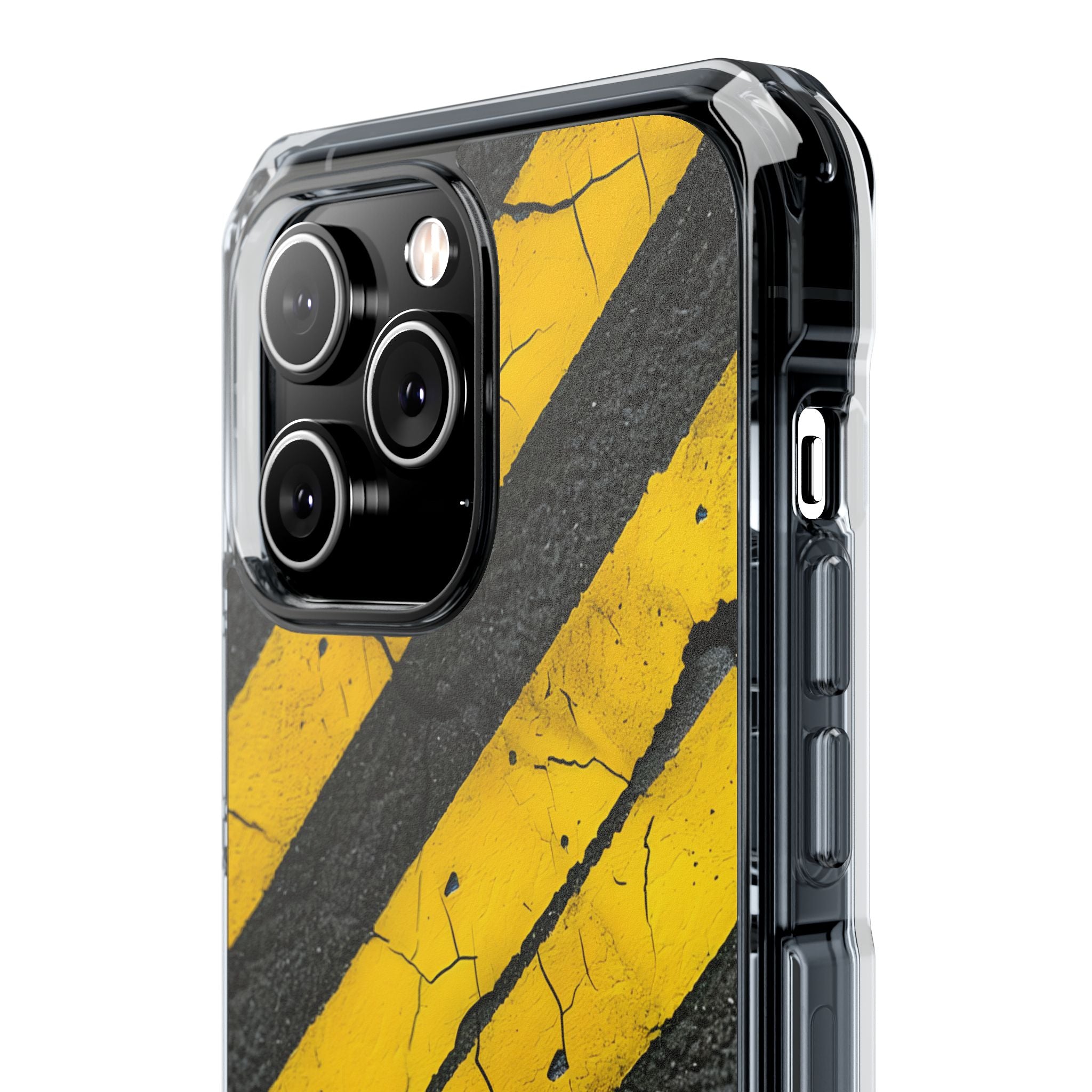 Cracked Hazard Stripes · Impact Custodia per iPhone · Magsafe