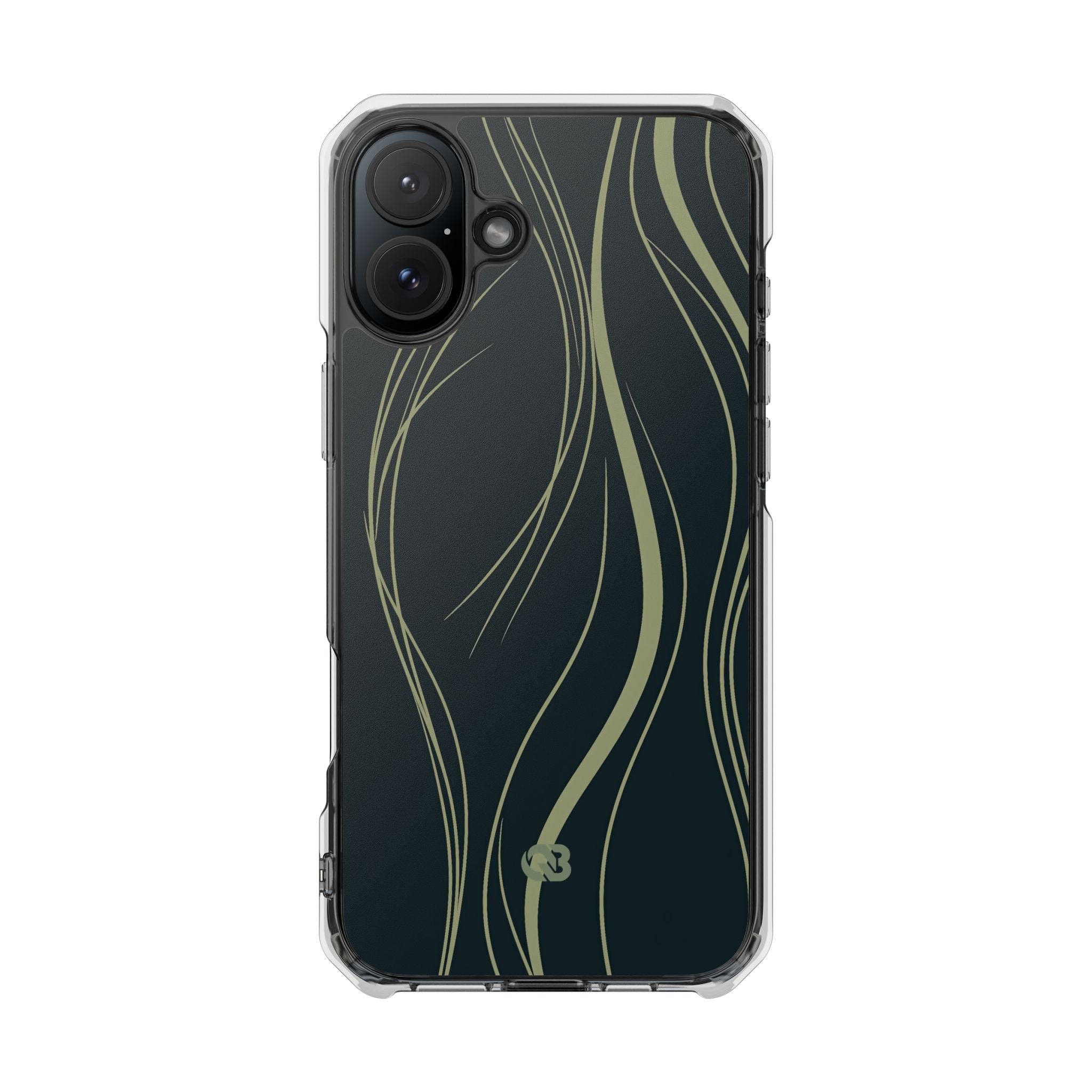 Green Impact MagSafe Phone Case for iPhone - Obsidian Sage Flow