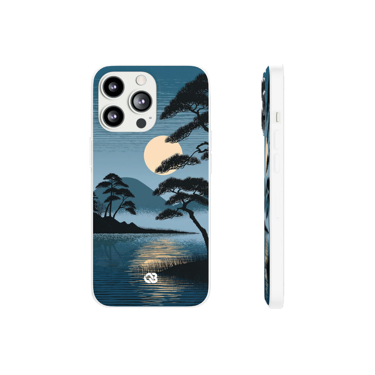Moonlit Pine Horizon · Lite Phone Case for iPhone · Blue