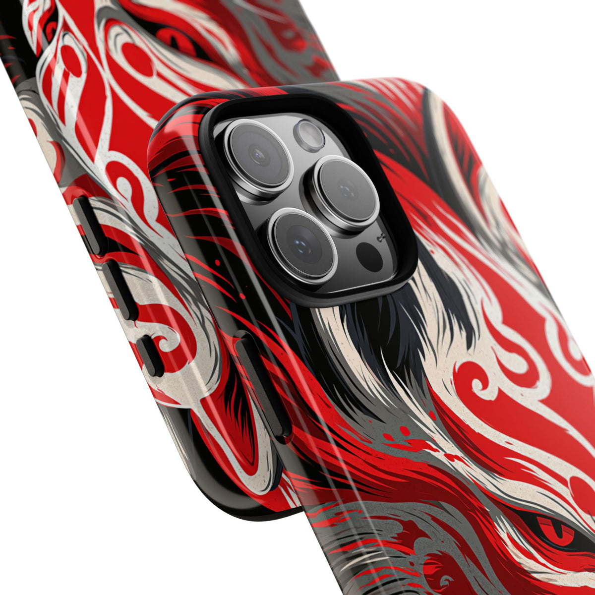 Crimson Kitsune Spirit · Tough Phone Case for iPhone · Red