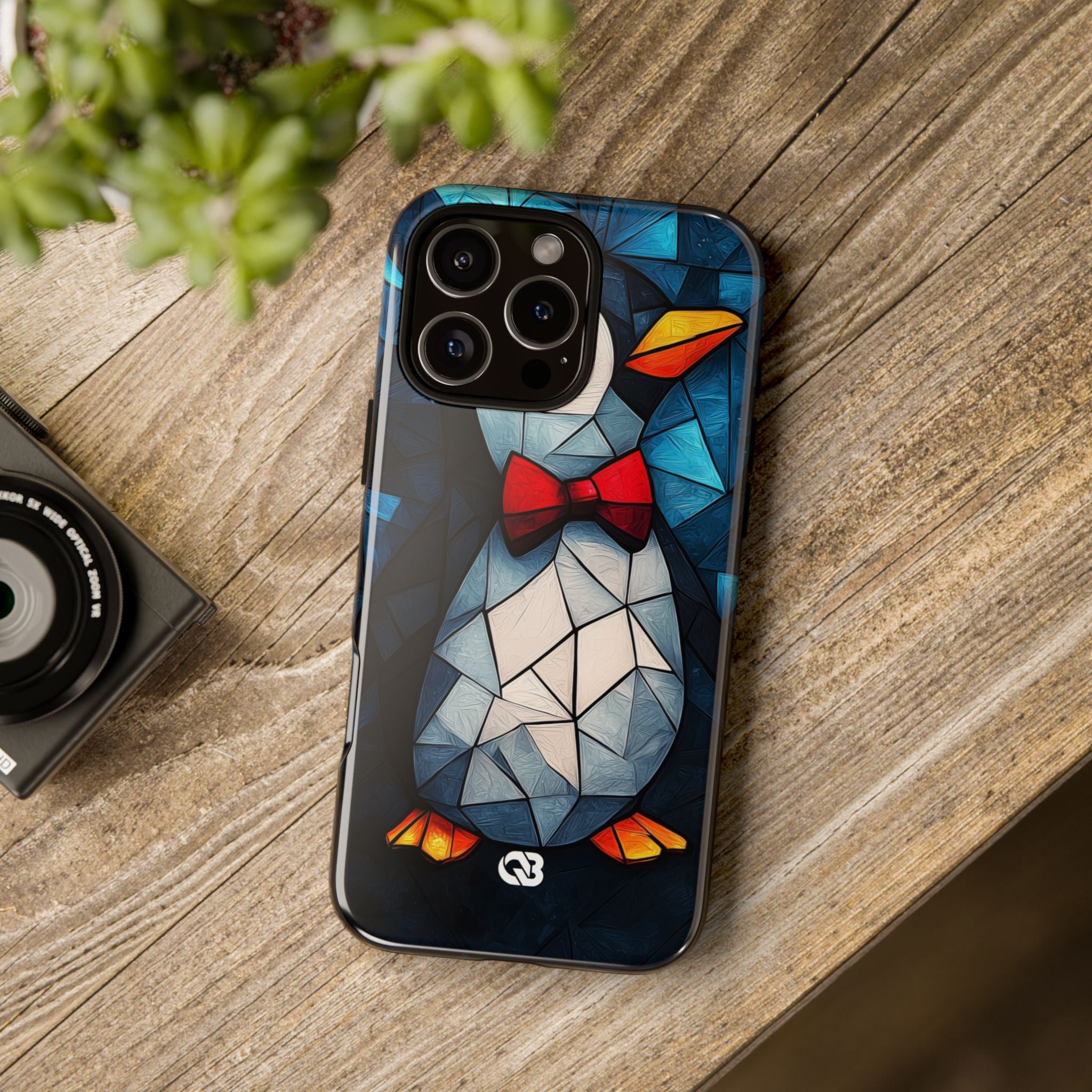 Mosaic Bowtie Penguin · Tough Phone Case for iPhone