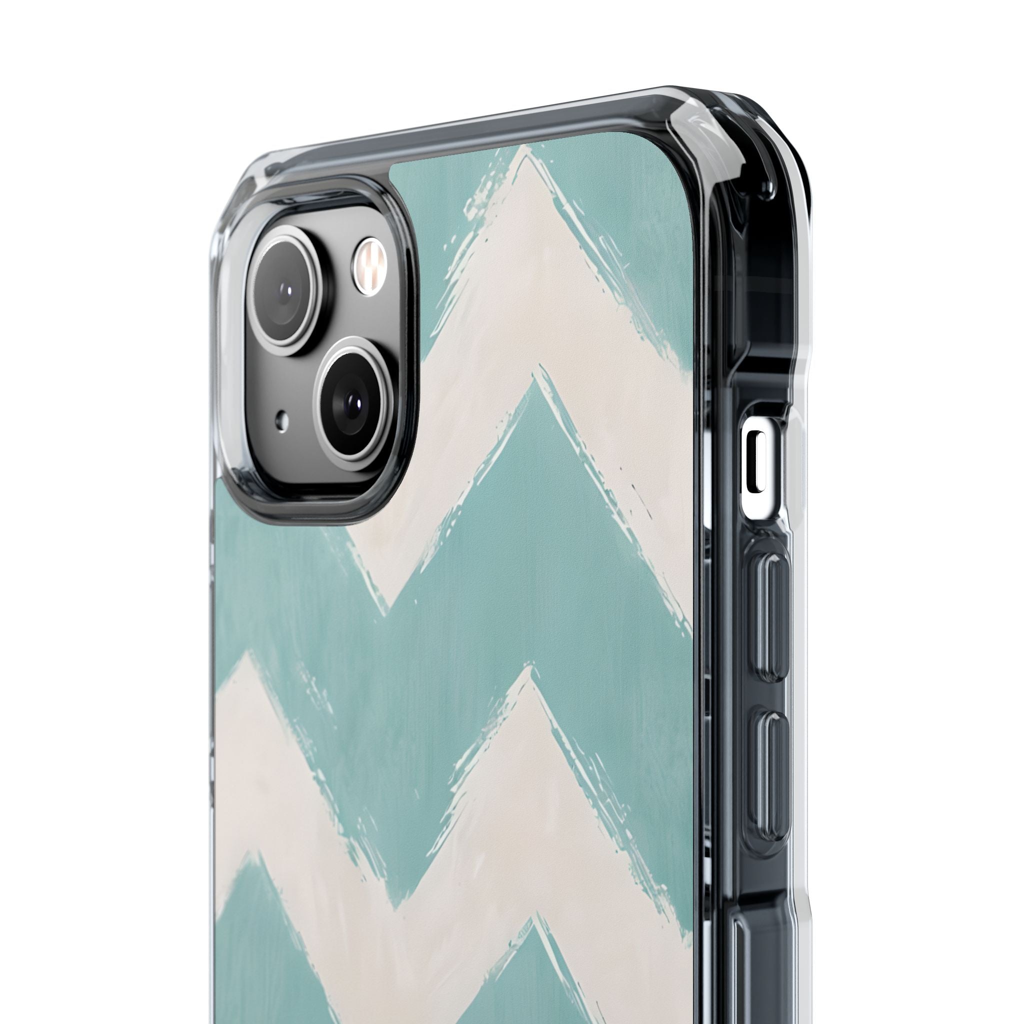 Teal Painted Chevron · Custodia Impact per iPhone · Magsafe