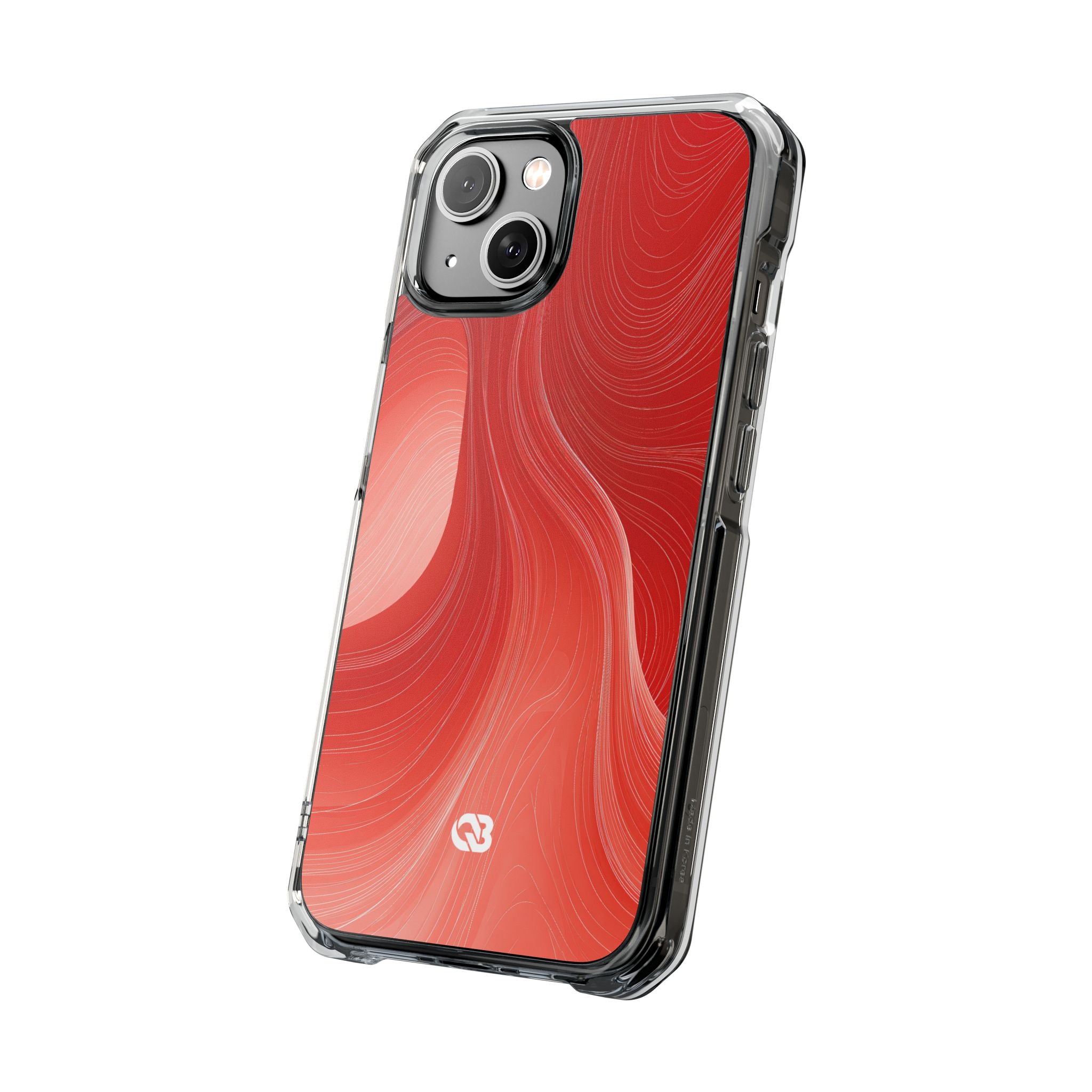 Red Impact MagSafe Phone Case for iPhone - Crimson Silk Strands