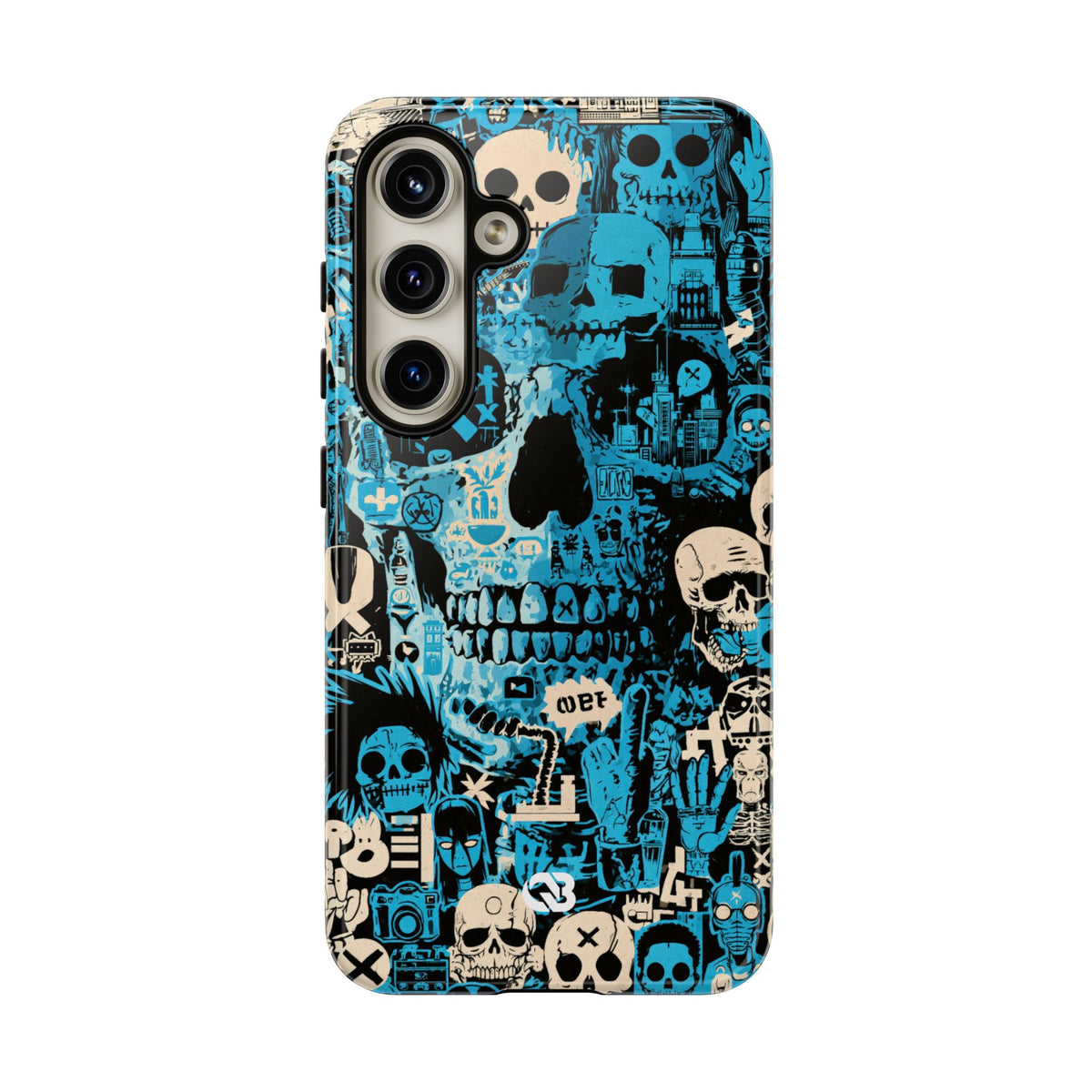Electric Skull Graffiti · Tough Phone Case for Samsung · Blue