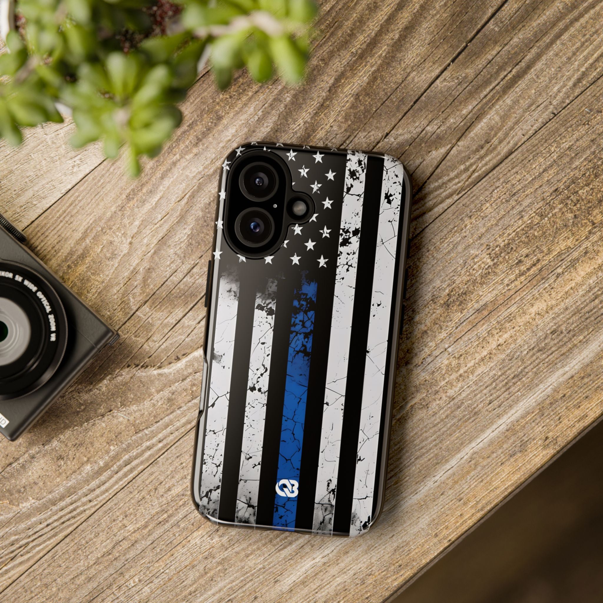 Gritty Cobalt Flag · Tough Phone Case for iPhone