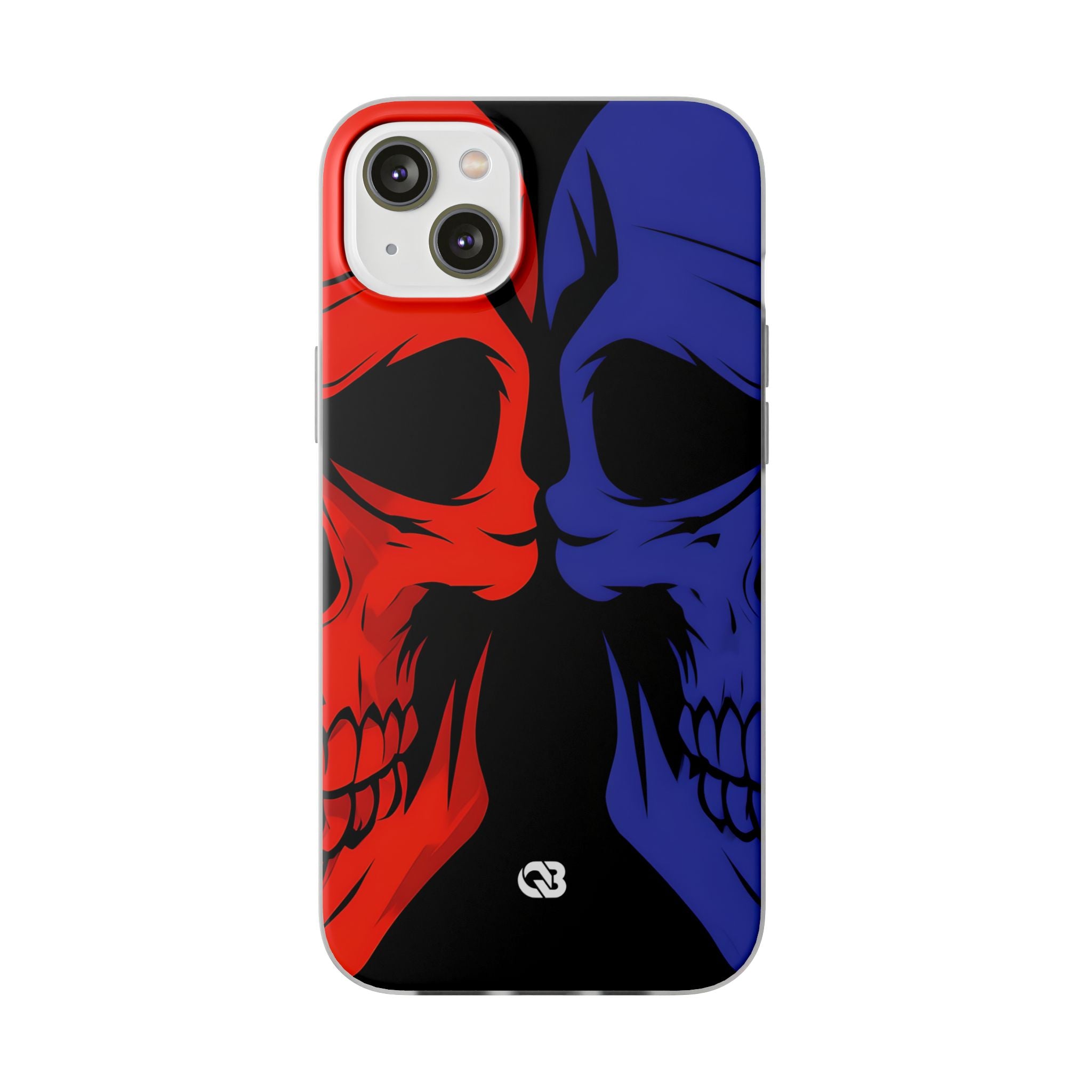 Crimson Cobalt Skulls · Soft Phone Case for iPhone