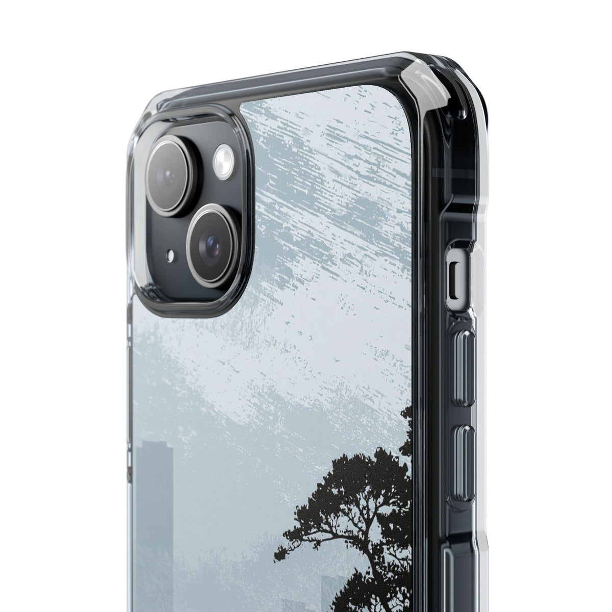 Grey Impact MagSafe Phone Case for iPhone - Steel Slate Zen