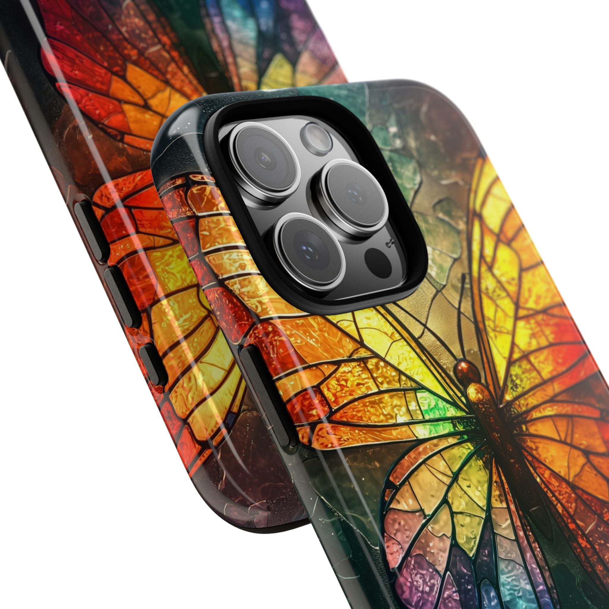 Buntglas Schmetterling iPhone 16 Pro Max Case - Tough