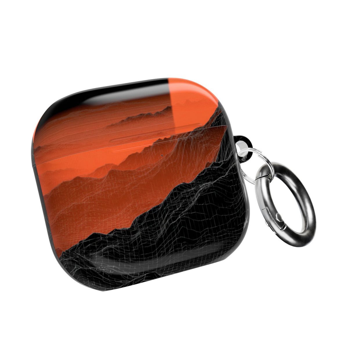 Solar Ridge Mesh · Hard Case for AirPods & AirPods Pro · Black