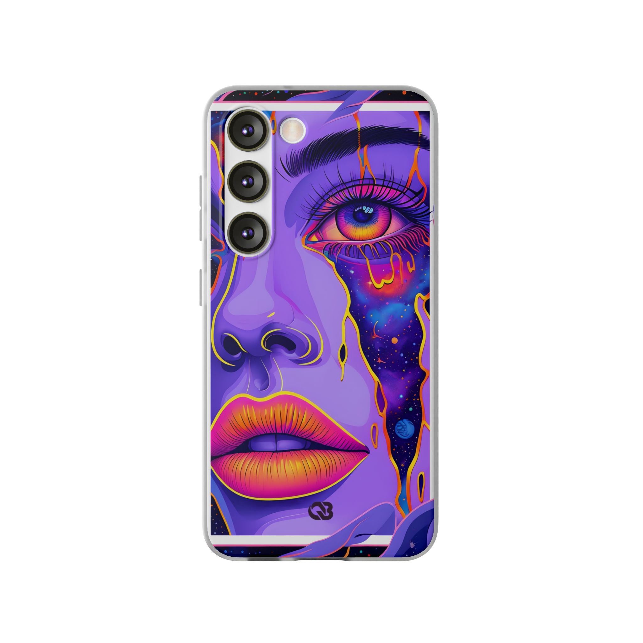 Violet Cosmic Gaze · Soft Custodia per Samsung