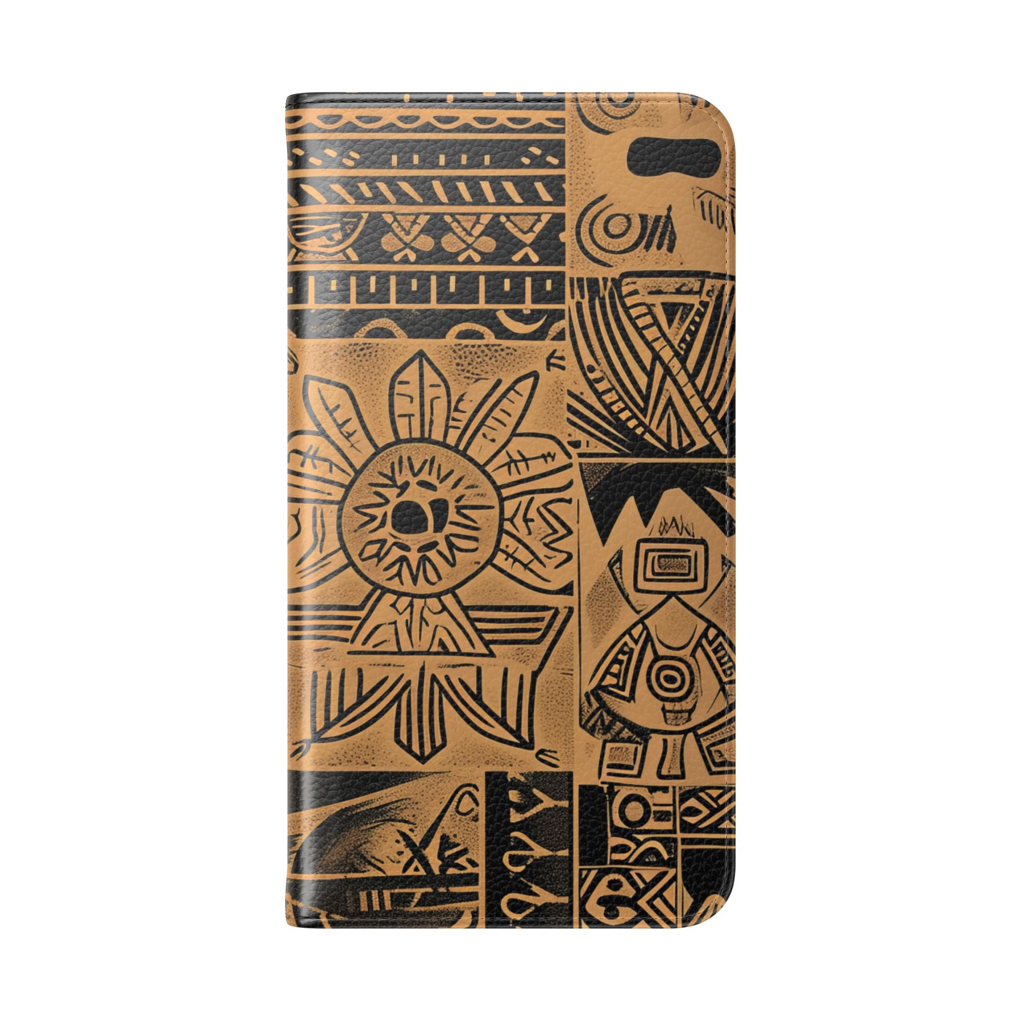 Celestial Faces Bruin - Samsung S23+ Case - Portemonnee