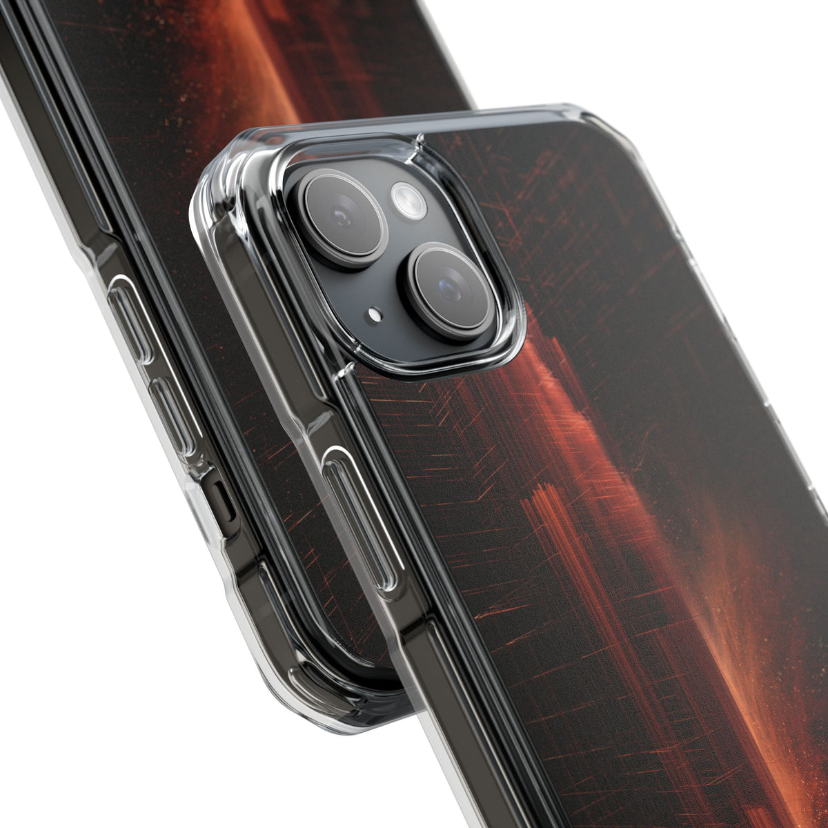 Luminous Monolith · Clear Impact Magnetic Phone Case for iPhone · Black