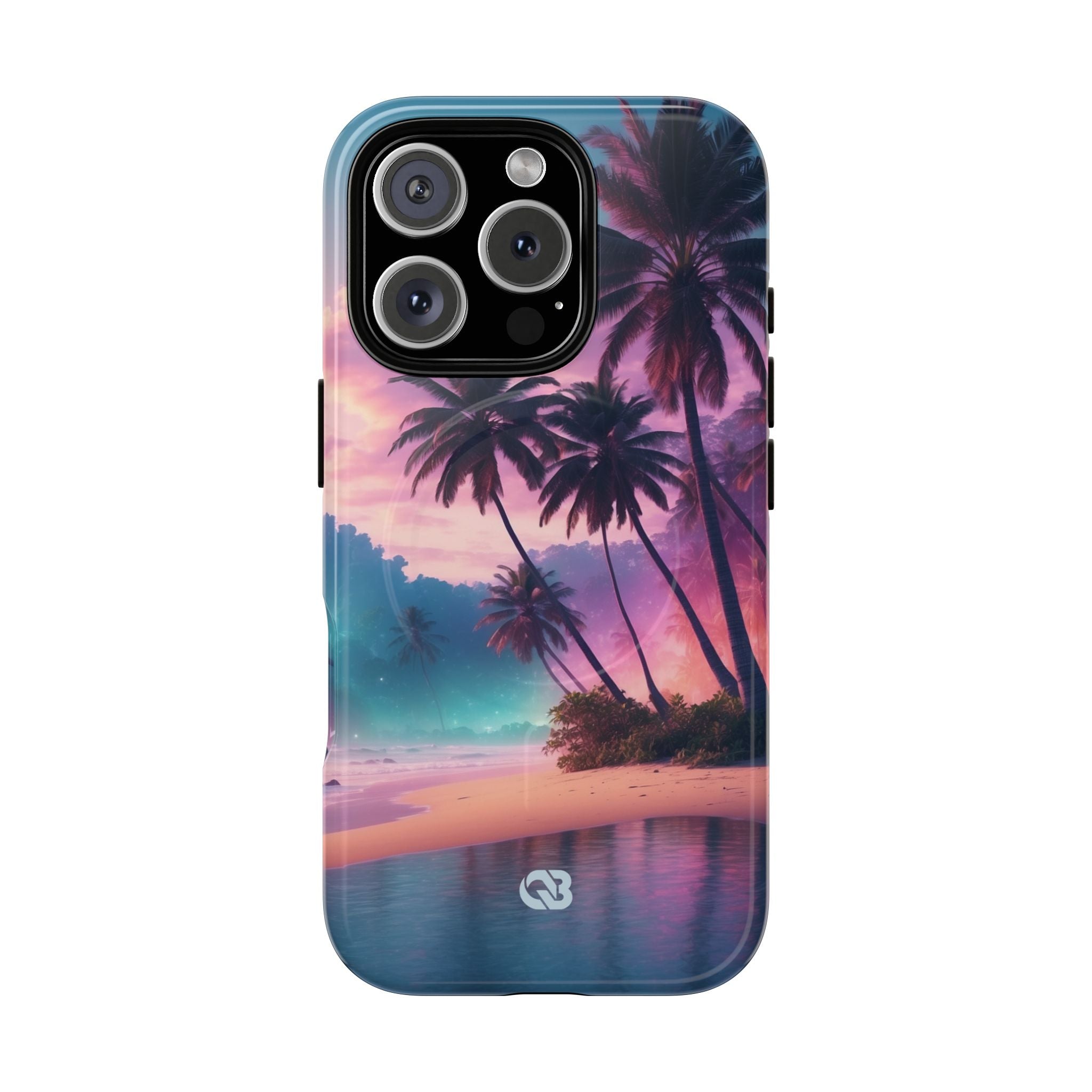 Neon Shore Palms · Tough+ Handyhülle für iPhone · Magsafe