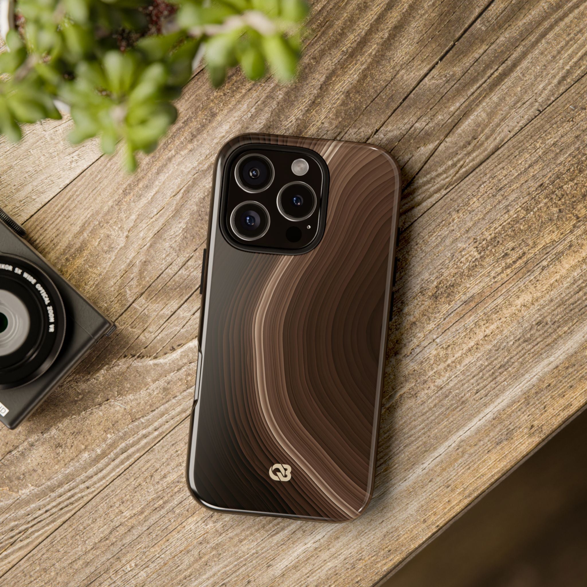 Brown Tough Phone Case for iPhone - Bronzed Canyon Relief