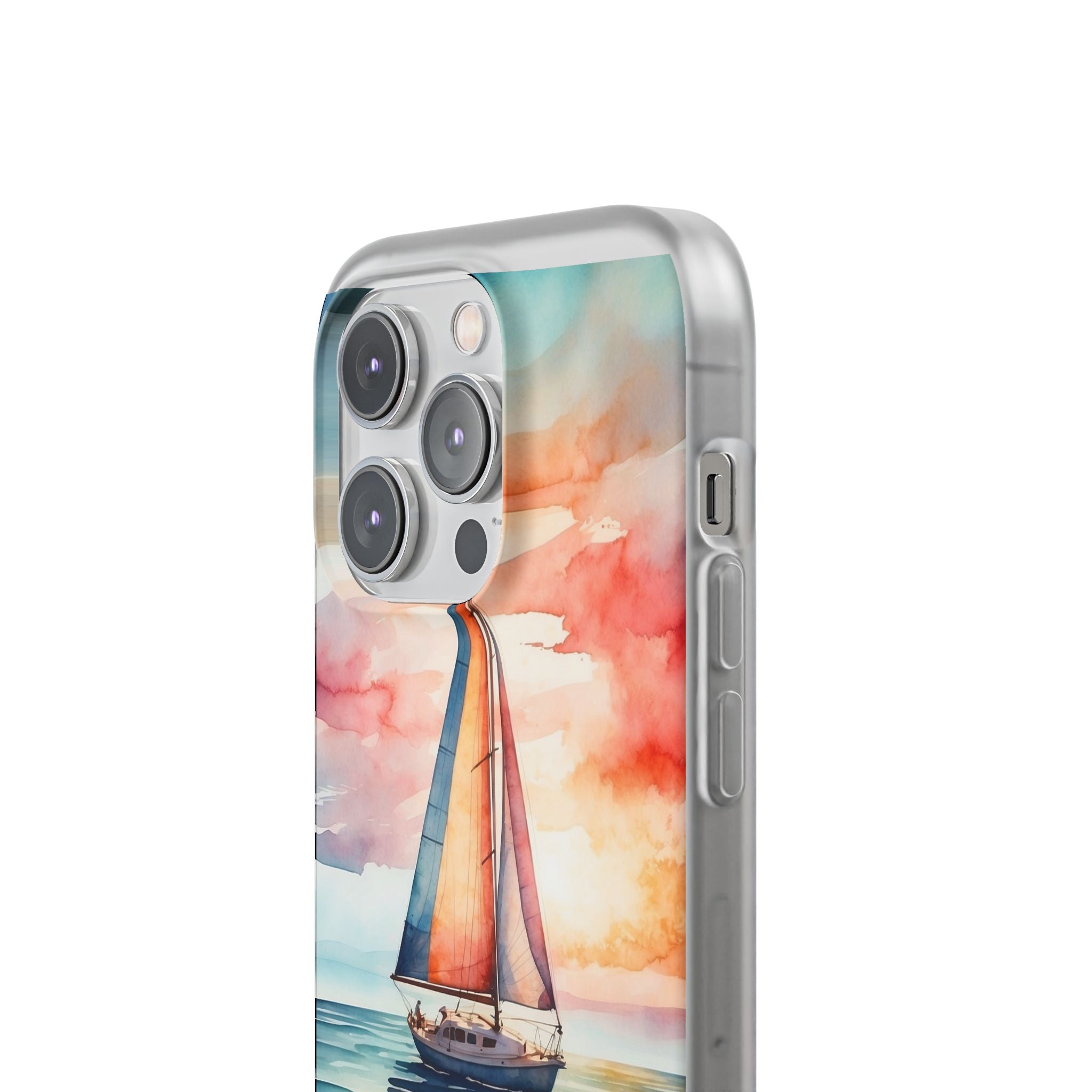 Crimson Horizon Sail · Soft Hoesje voor iPhone