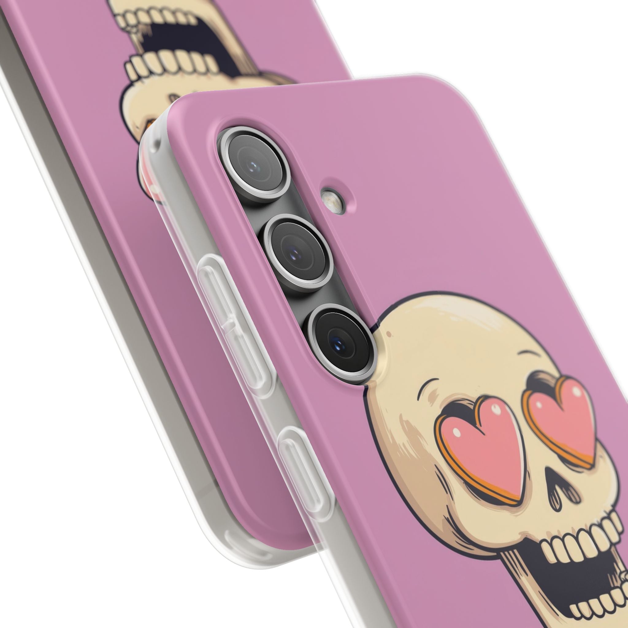 Heart Eyed Skull Samsung S24 Case - Soft