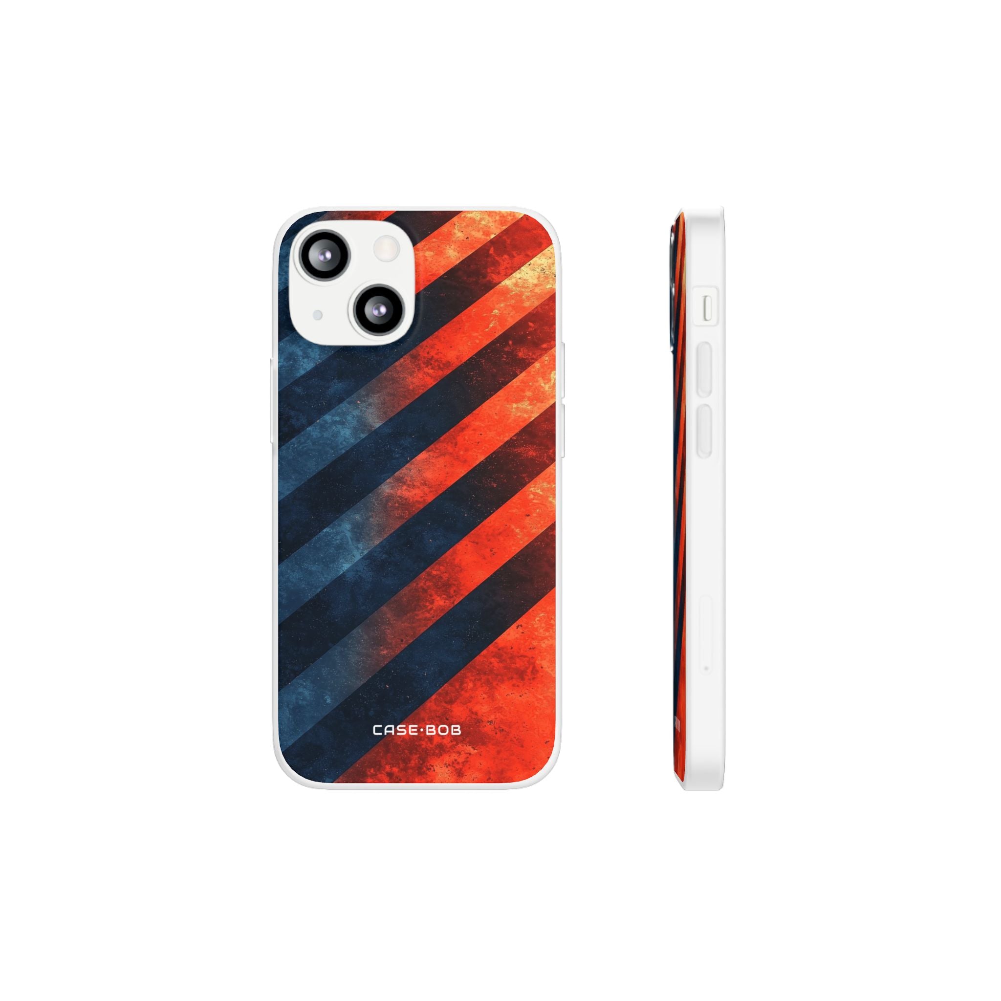 Diagonal Stripes Blaze iPhone 13 mini Case - Soft